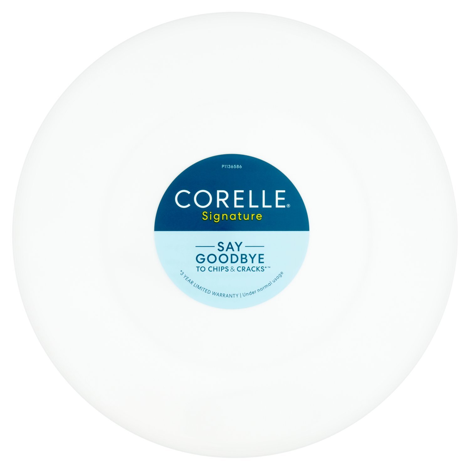 Corelle Signature 8.5" Winter Frost White Plate Image 1 of 5