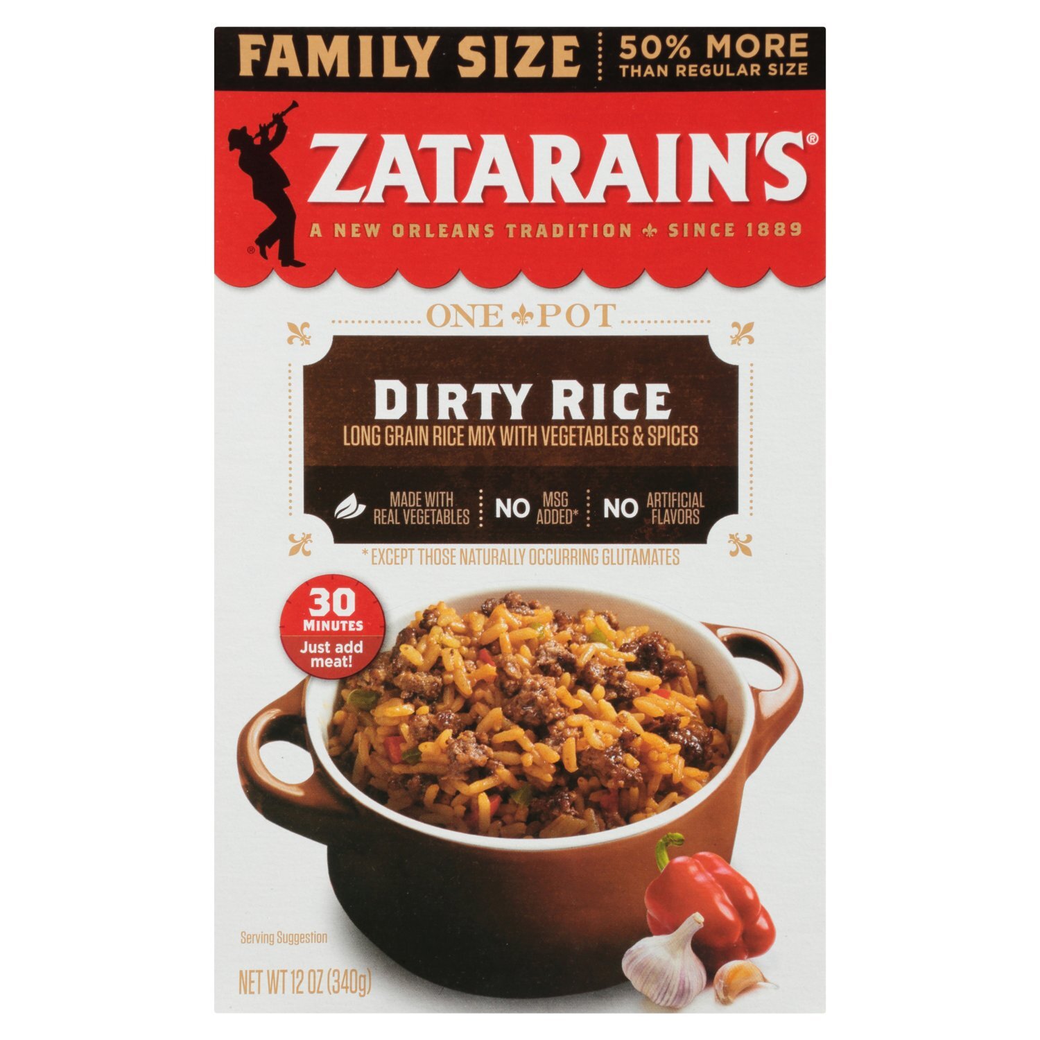 Zatarain's One Pot Dirty Rice Mix Family Size, 12 oz - The Fresh