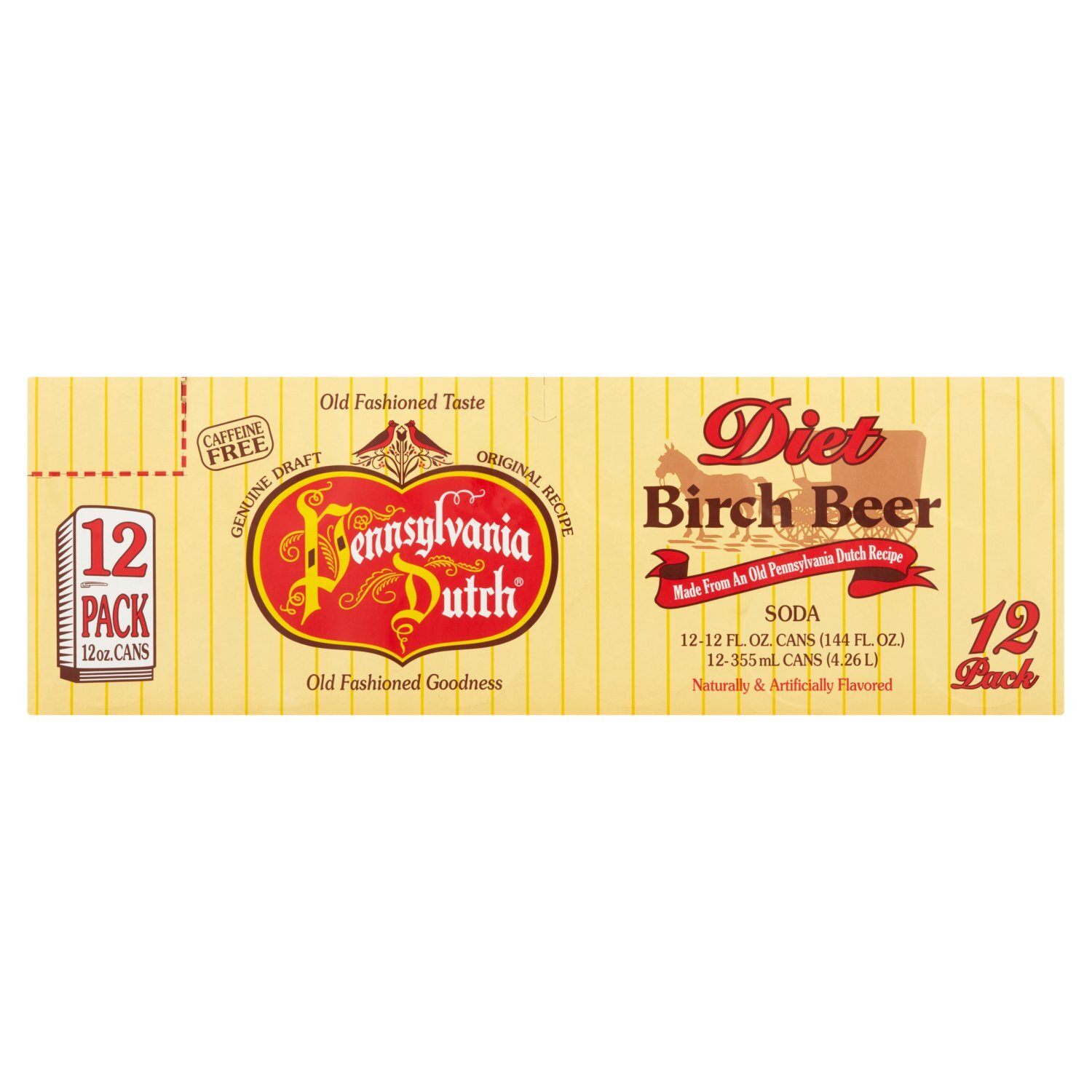 Pennsylvania Dutch Diet Birch Beer Soda, 12 fl oz, 12 count Image 1 of 5