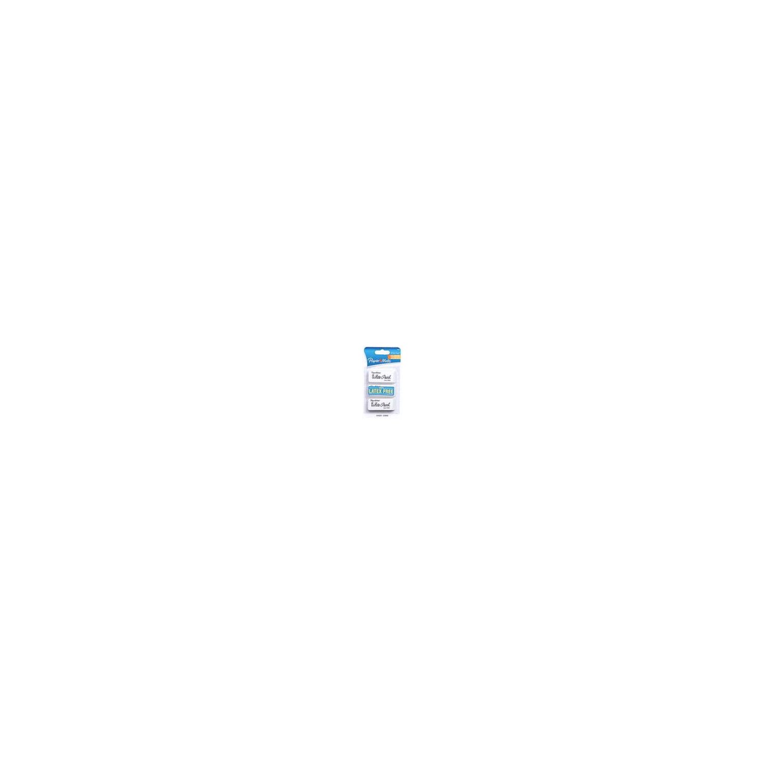 Paper Mate White Pearl Eraser, 3 each