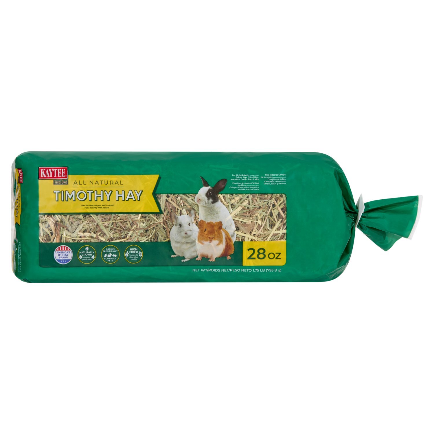 Kaytee Forti-Diet All Natural Timothy Hay, 28 oz Image 1 of 5