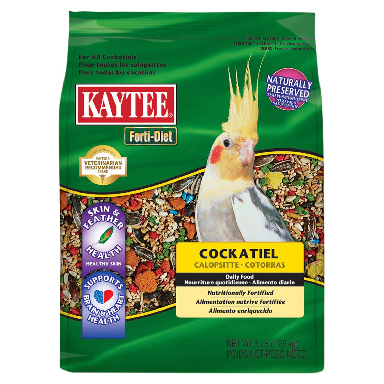 Kaytee Forti-Diet Cockatiel Daily Food, 3 lb Image 1 of 9