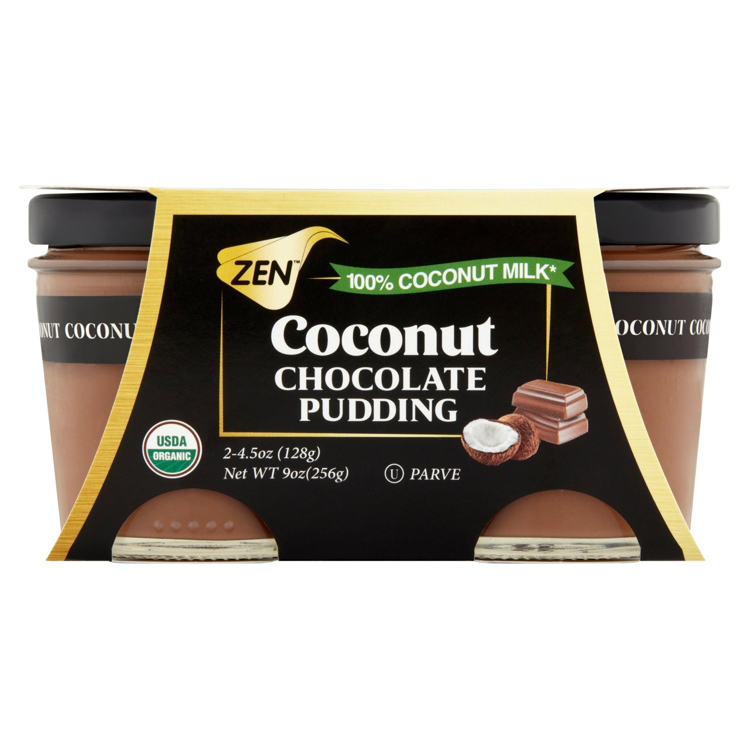 Zen Coconut Chocolate Pudding, 4.5 oz, 2 count - Gourmet