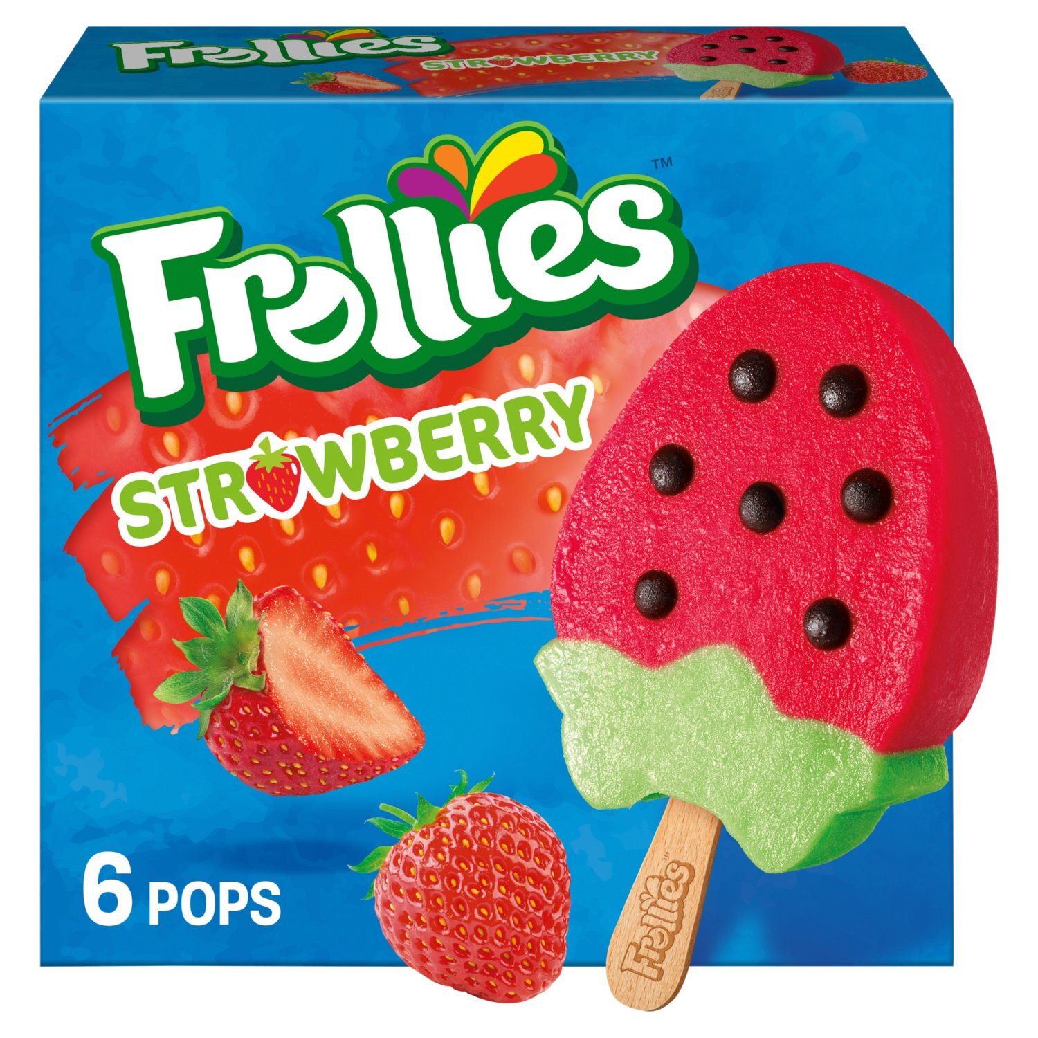 Frallies Strawberry Fruity Ice Pops, 6 count, 15 fl oz Image 1 of 8