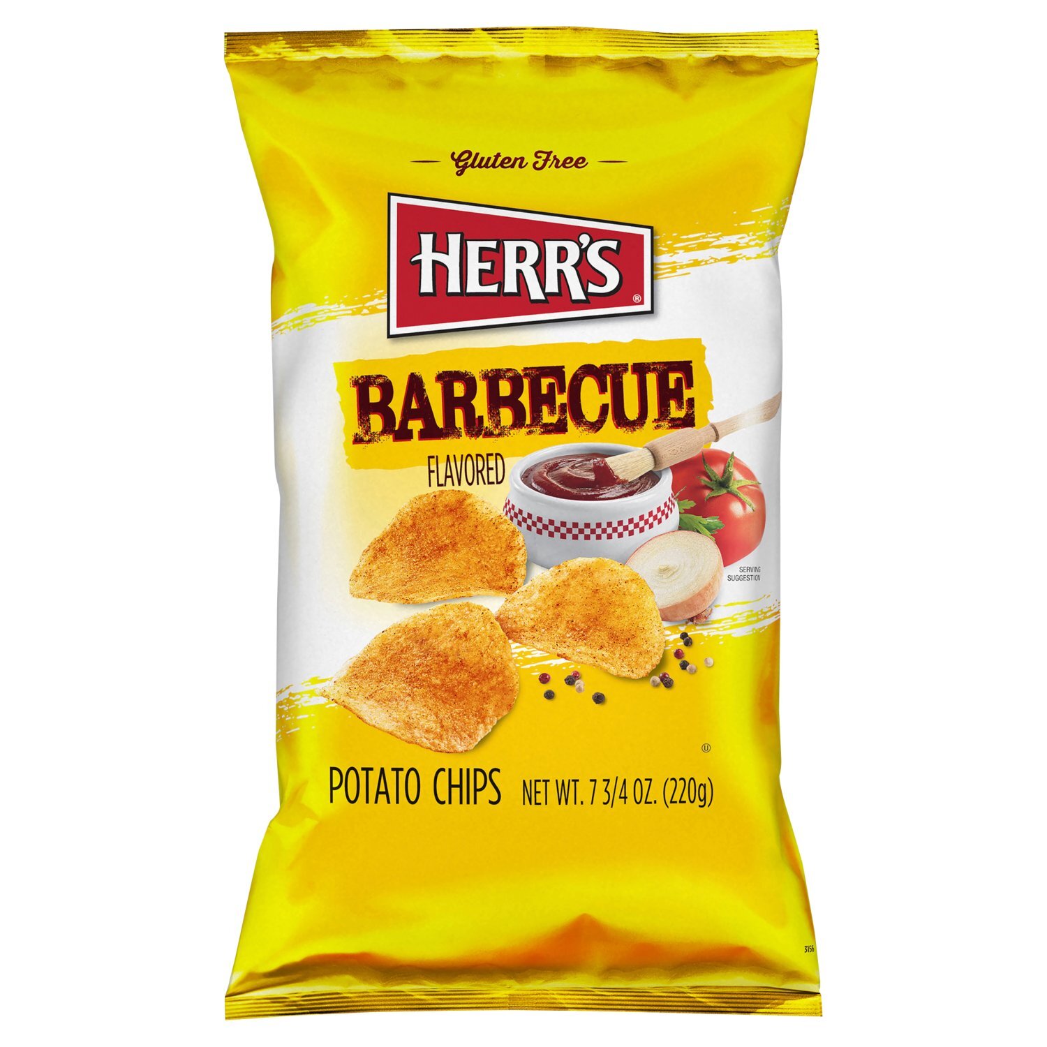 HERR'S Barbecue Flavored Potato Chips, 7 3/4 oz Image 1 of 6