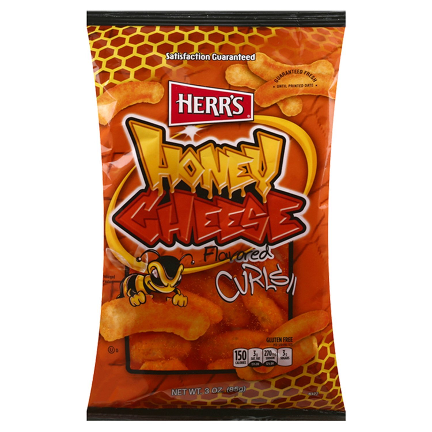 Herr's Honey Cheese Flavored Curls, 3 oz
