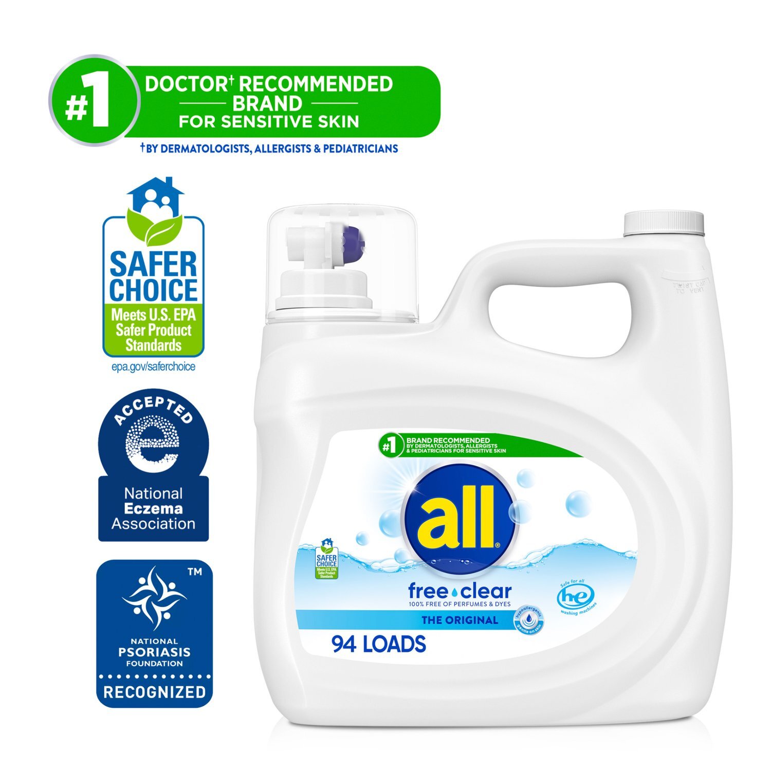 All Free Clear The Original Detergent, 118 fl oz Image 1 of 12