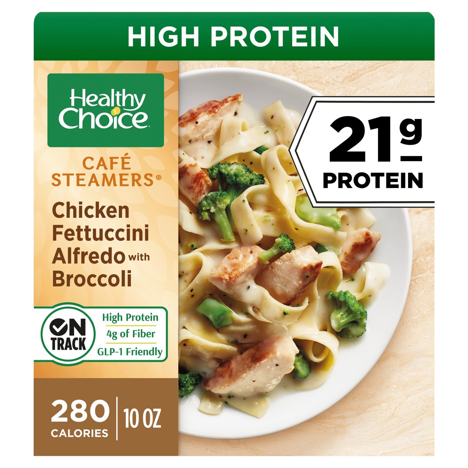 Healthy Choice Café Steamers Chicken Fettuccini Alfredo with Broccoli, 10 oz Image 1 of 10