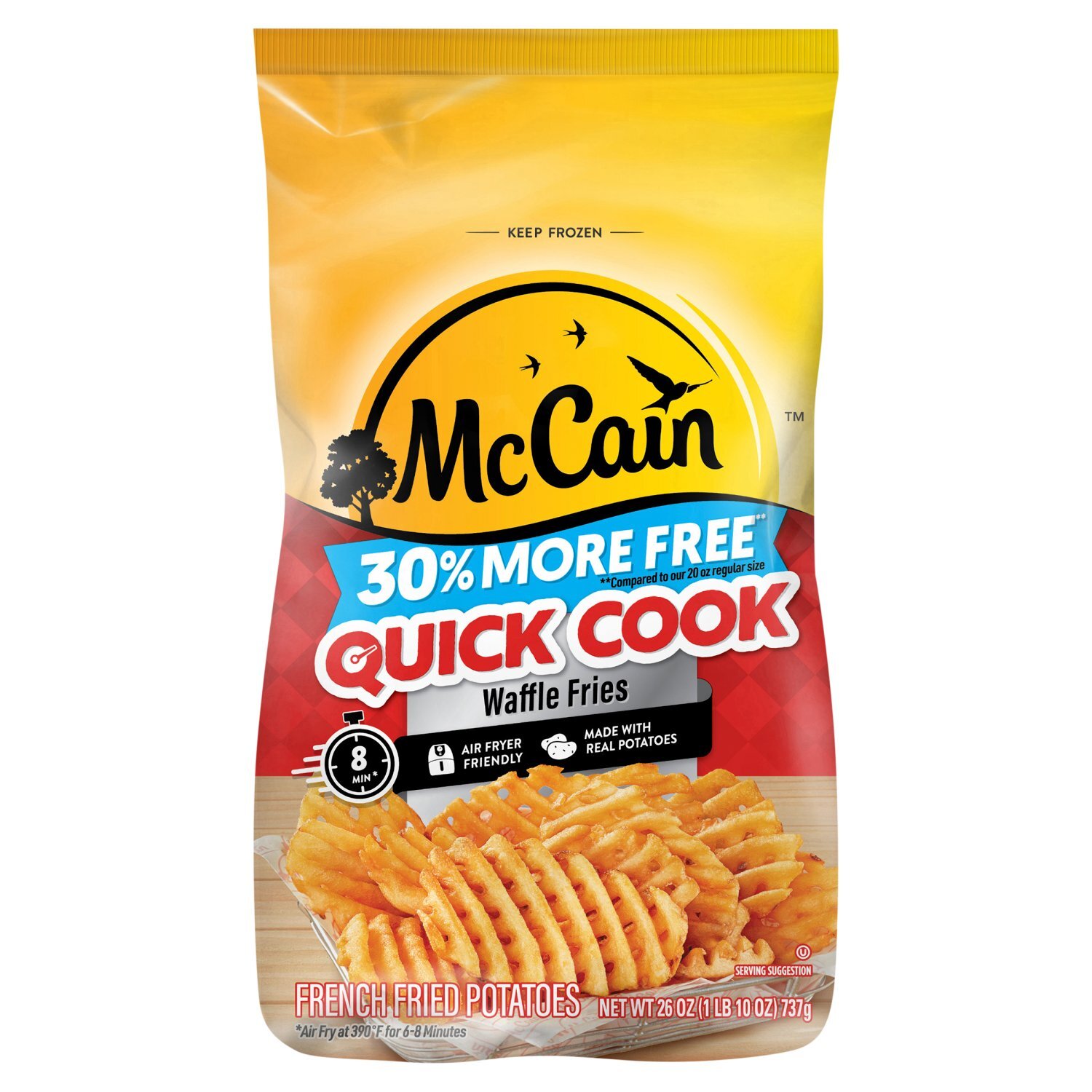 McCain Quick Cook Waffle Fries, 26 OZ (Frozen Potatoes) Image 1 of 7