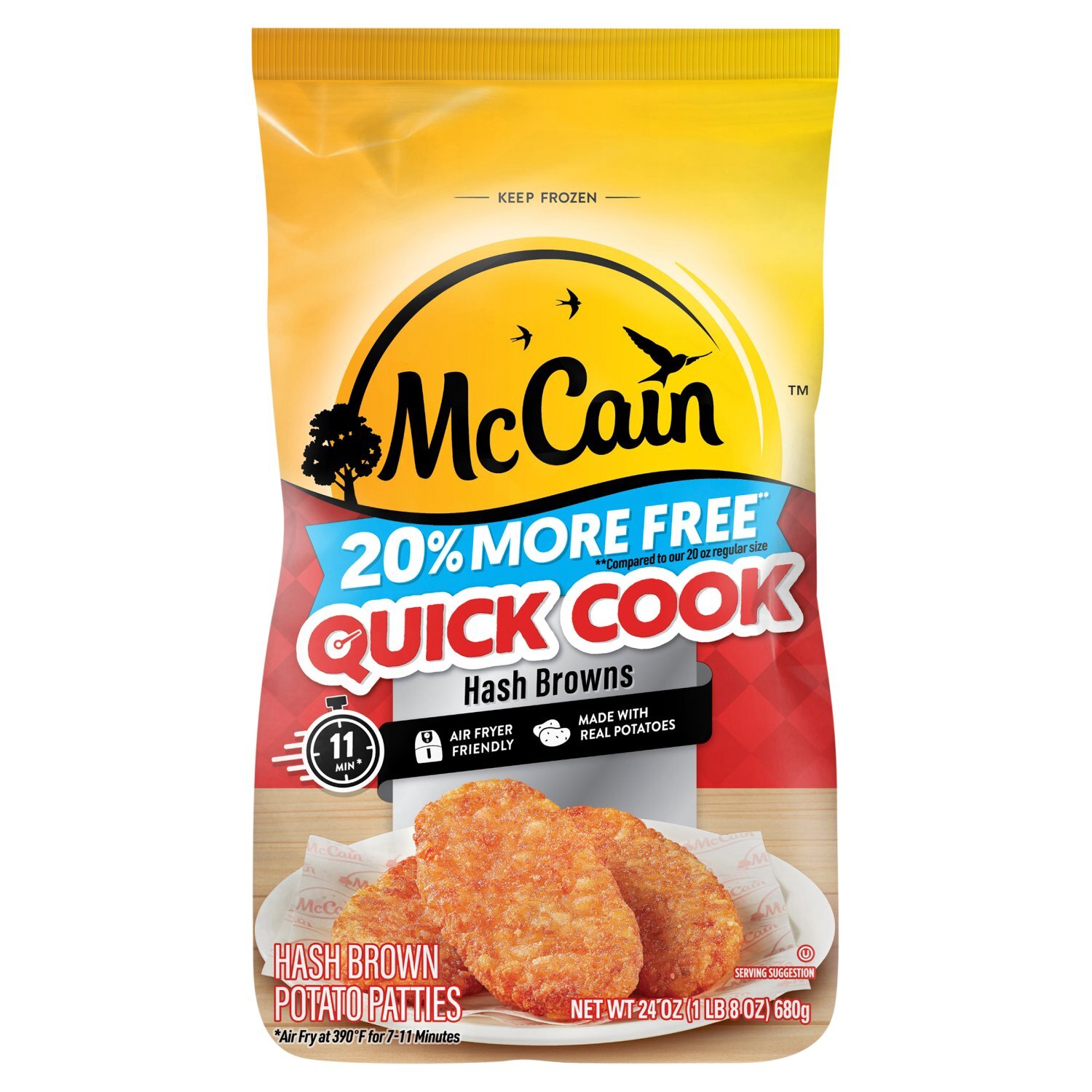 McCain Quick Cook Hashbrowns, 24 OZ (Frozen Potatoes) Image 1 of 7