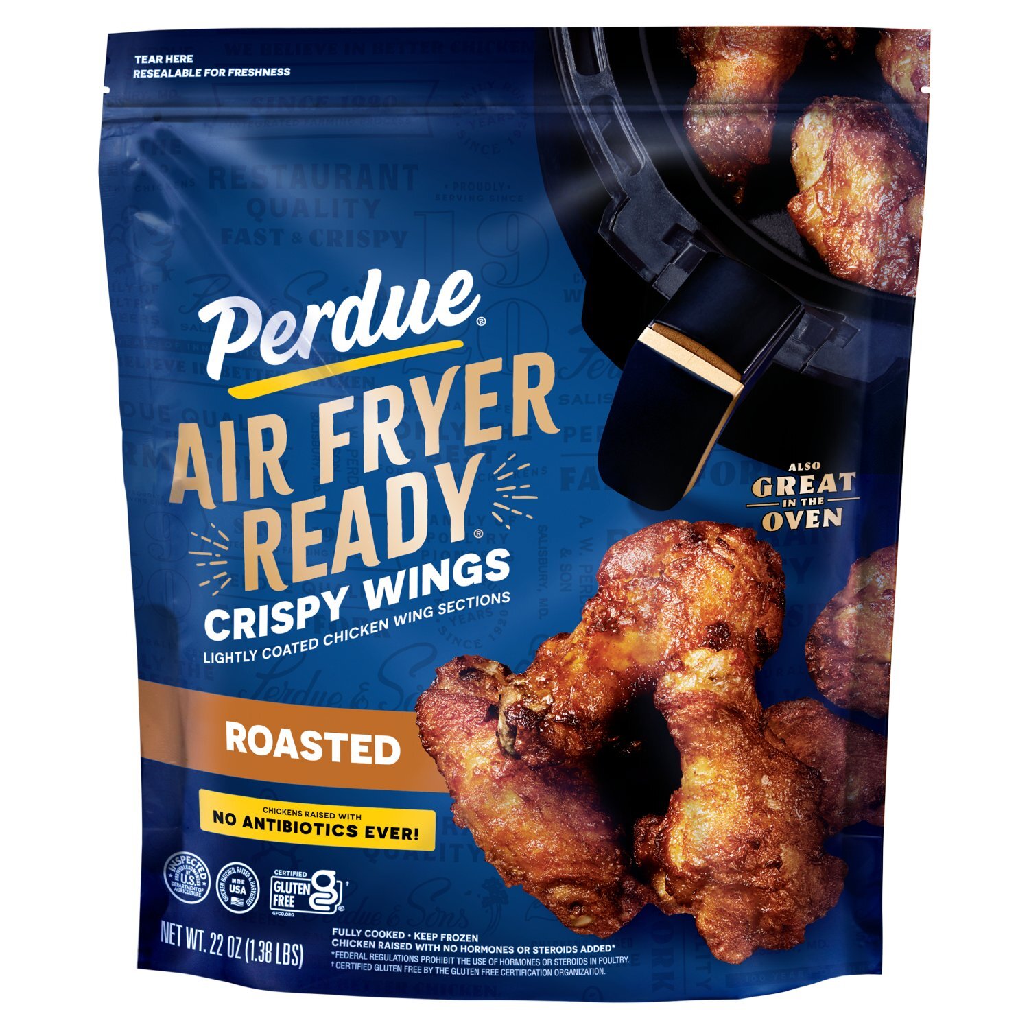 Perdue Air Fryer Ready Roasted Crispy Chicken Wings, 22 oz Image 1 of 5