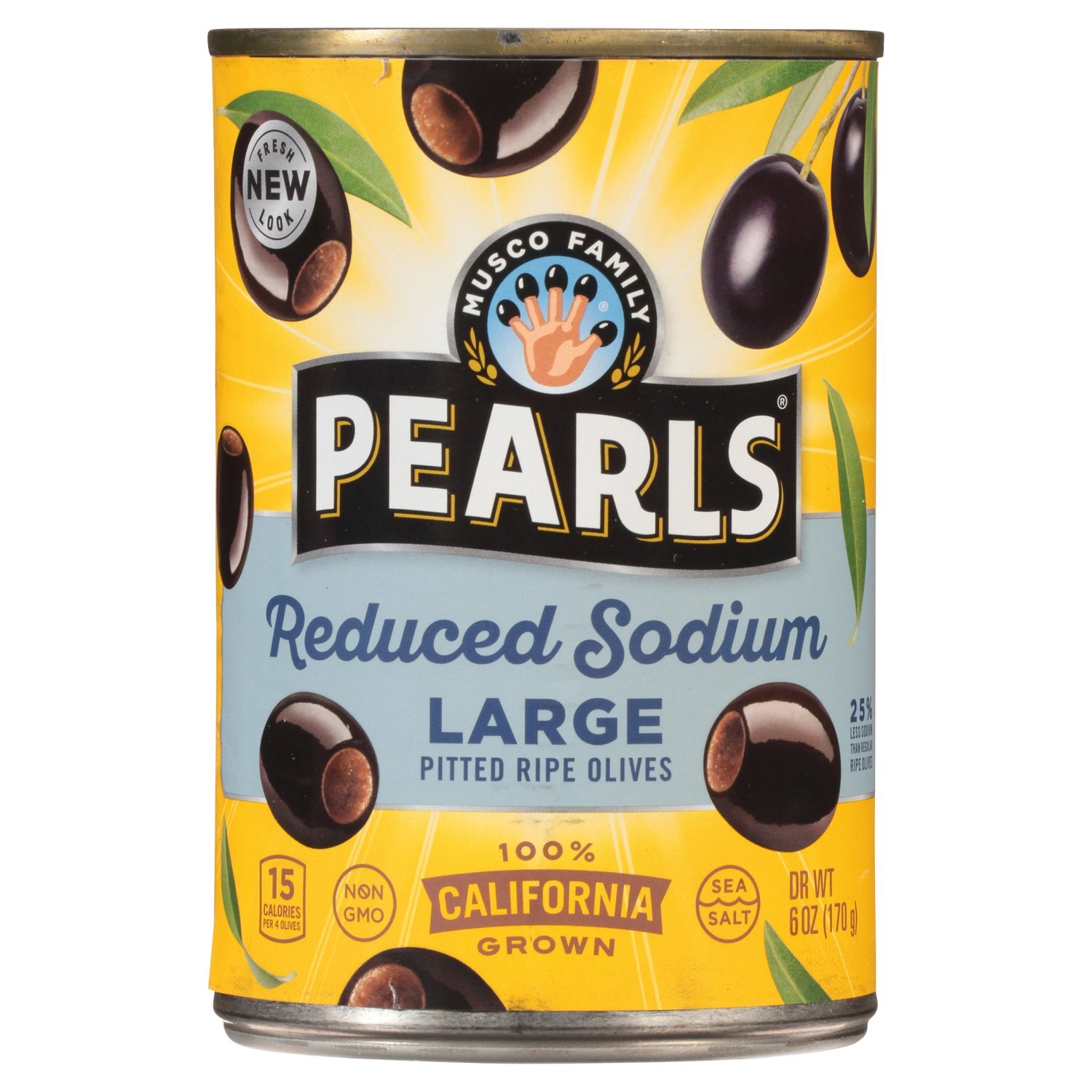 Musco Family Olive Co. Pearls Reduced Sodium Large Pitted Ripe