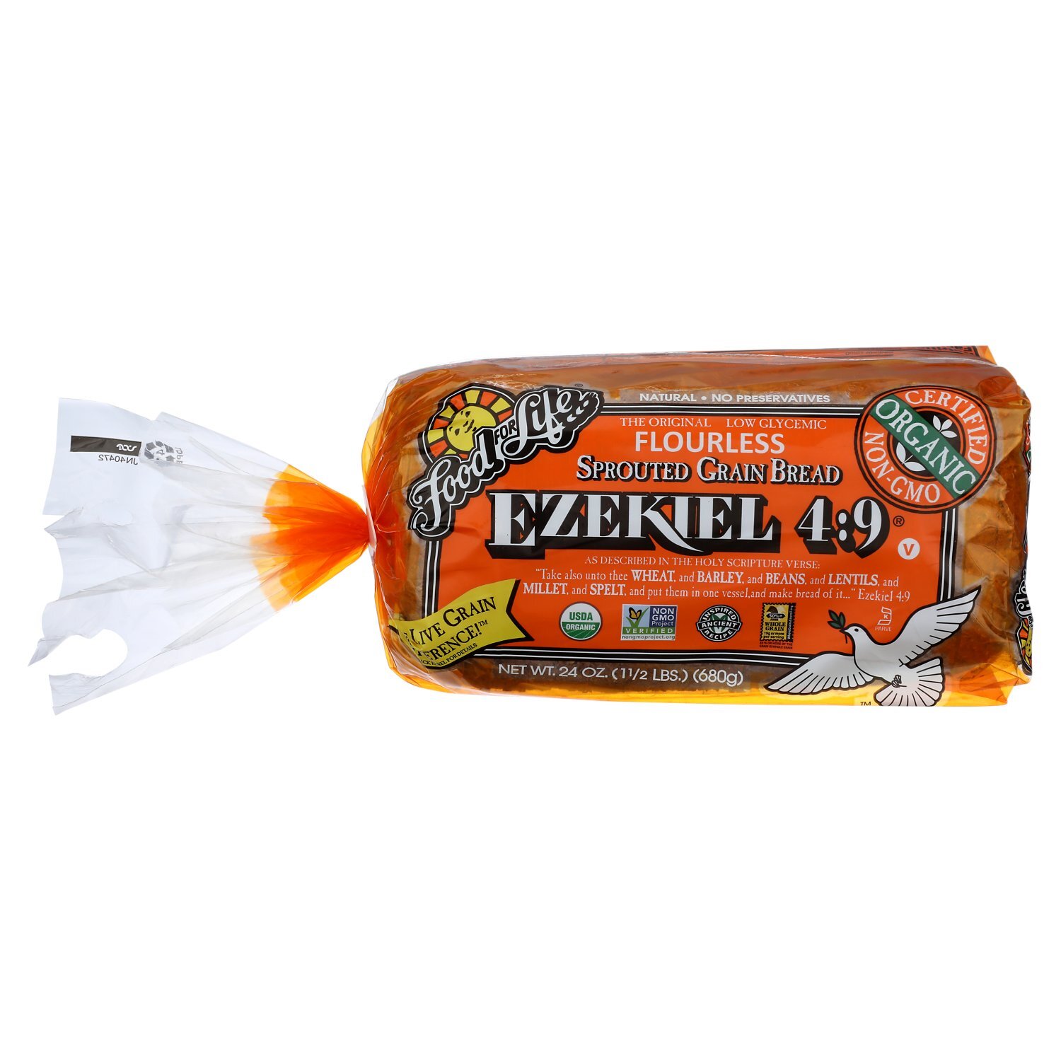 Food For Life Ezekiel 4:9 Flourless Sprouted Grain Bread, 24 oz Image 1 of 9