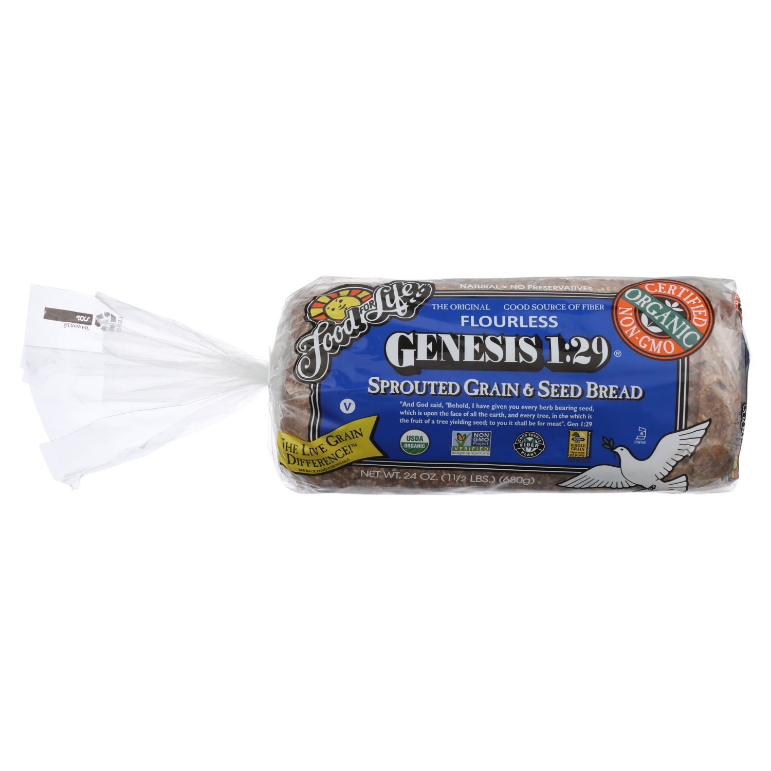 Food For Life Genesis 1:29 The Original Flourless Sprouted Grain & Seed Bread, 24 oz Image 1 of 6