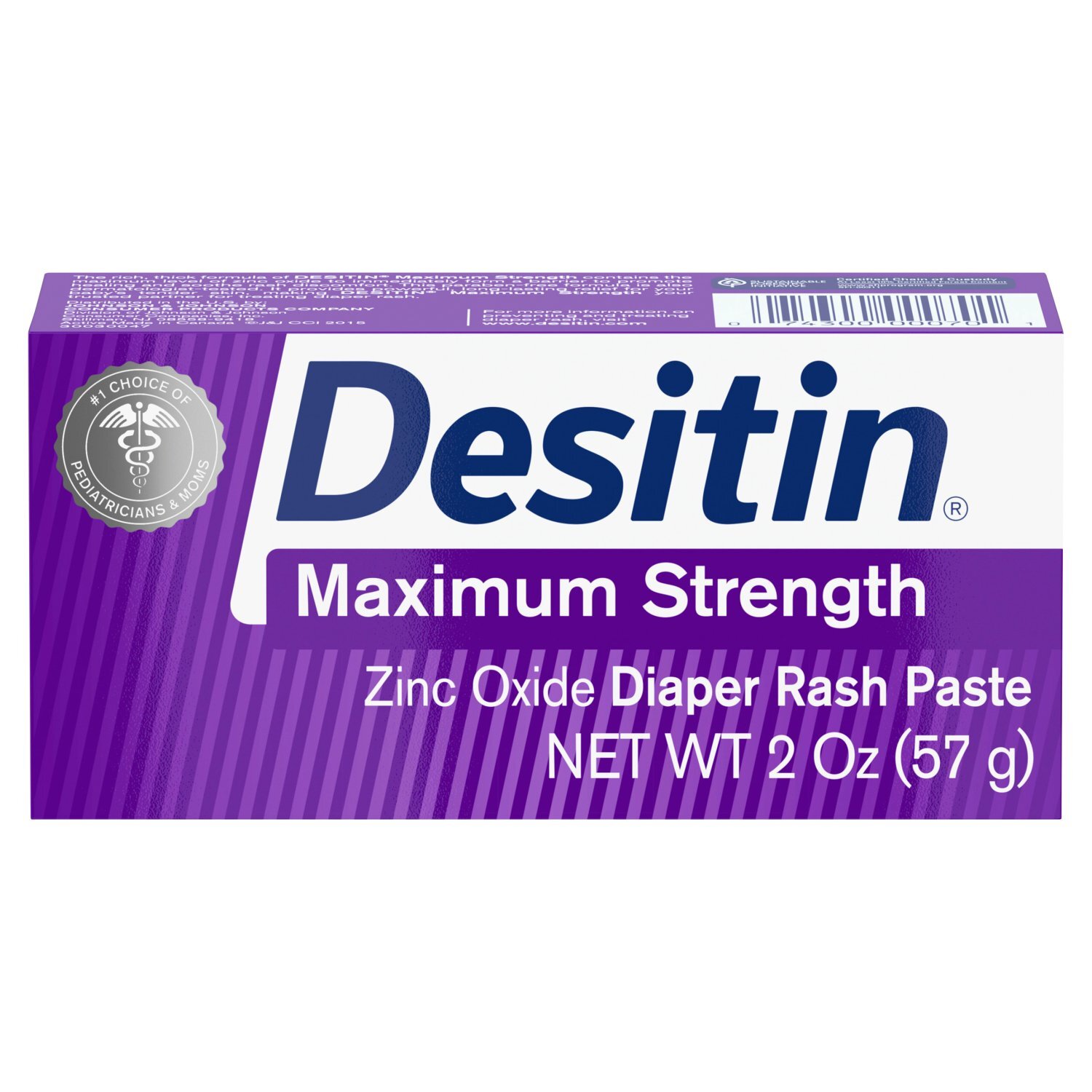 Desitin Maximum Strength Zinc Oxide Diaper Rash Paste, 2 oz Image 1 of 9