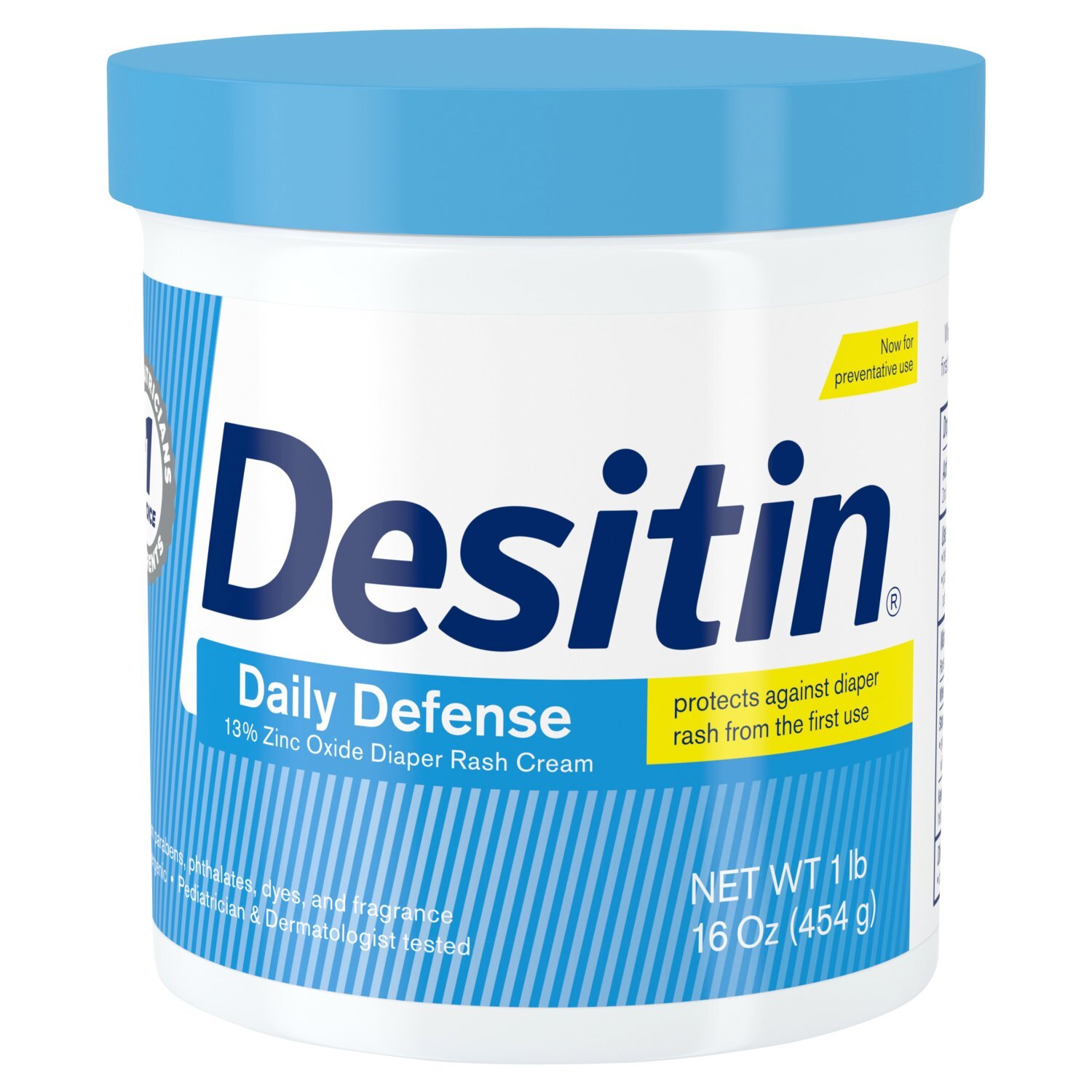 Desitin Daily Defense 13% Zinc Oxide Diaper Rash Cream, 16 oz Image 1 of 8