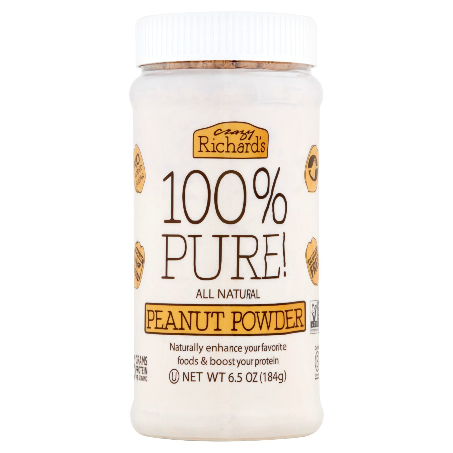 Crazy Richard's 100% Pure! Peanut Powder, 6.5 oz Image 1 of 5