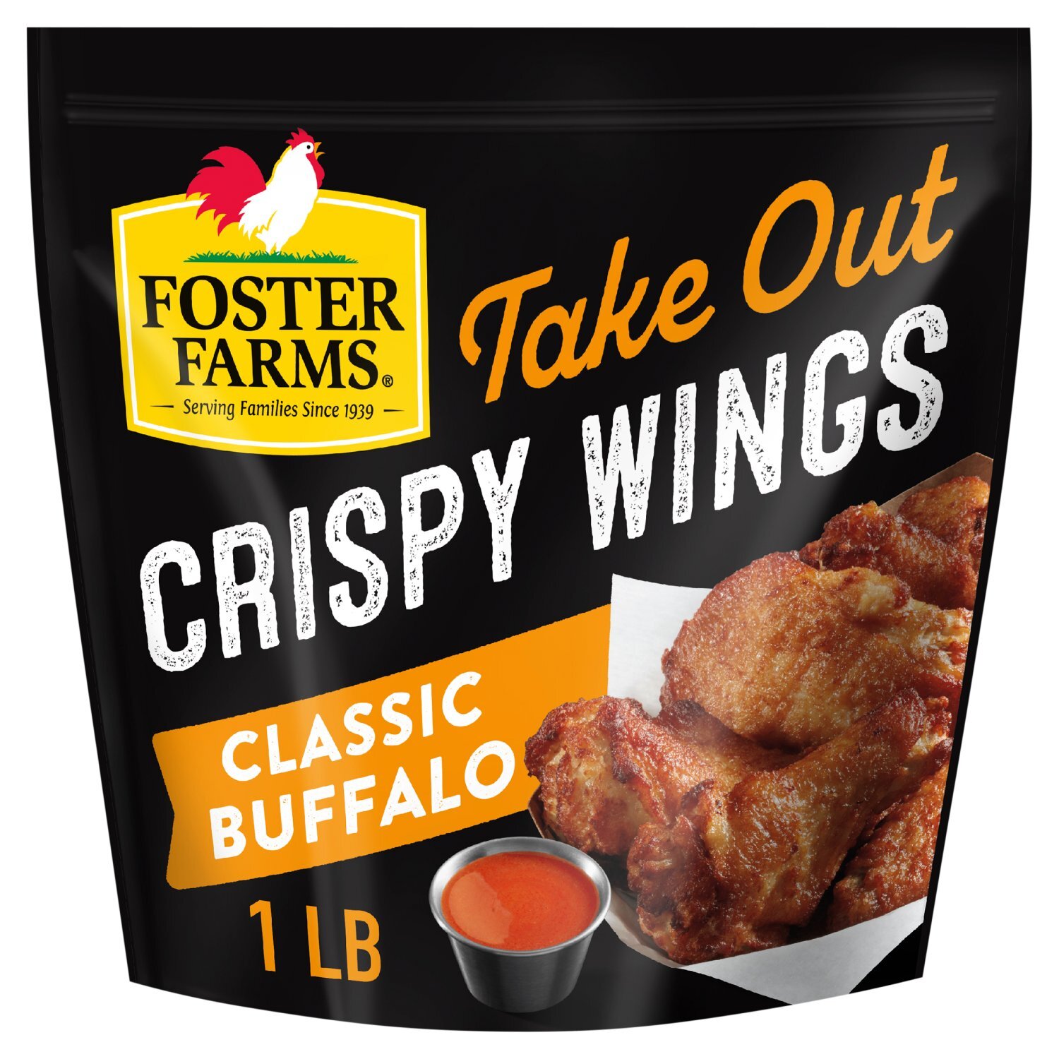 Foster Farms Take Out Classic Buffalo Crispy Chicken Wings, Frozen - 16 oz Image 1 of 9