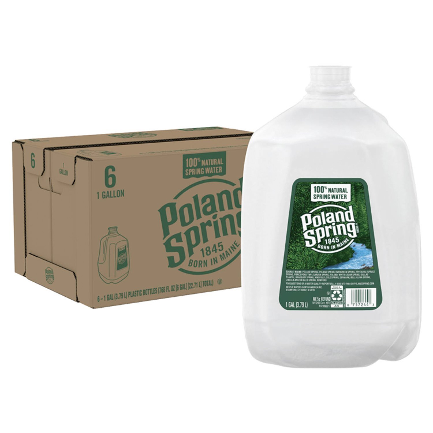 g*o様 【6/1お値下げ】SRL P-WATERCAN ネイバーフッド ジョウ Poland Spring 100% Natural Spring Water, 1 gal, 6 count - Price Rite