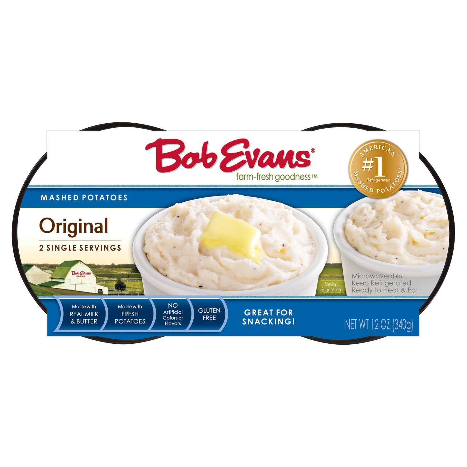 Bob Evans Original Mashed Potatoes, 2 count, 12 oz Image 1 of 6