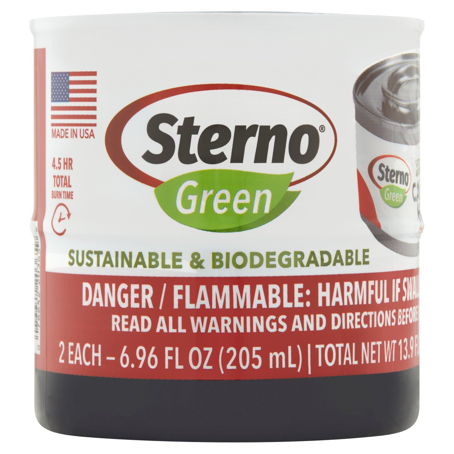 Sterno Green Canned Heat, 6.96 oz, 2 count Image 1 of 6