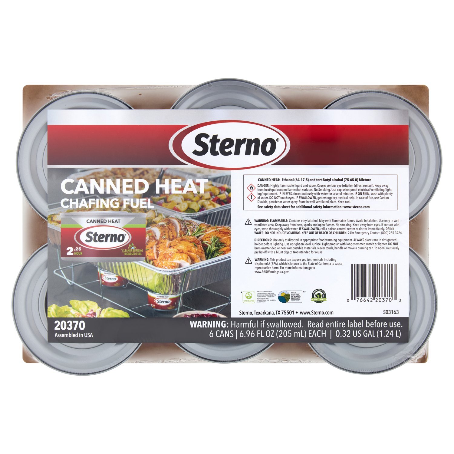 Sterno Green Gel Sustainable & Biodegradable Chafing Fuel Canned