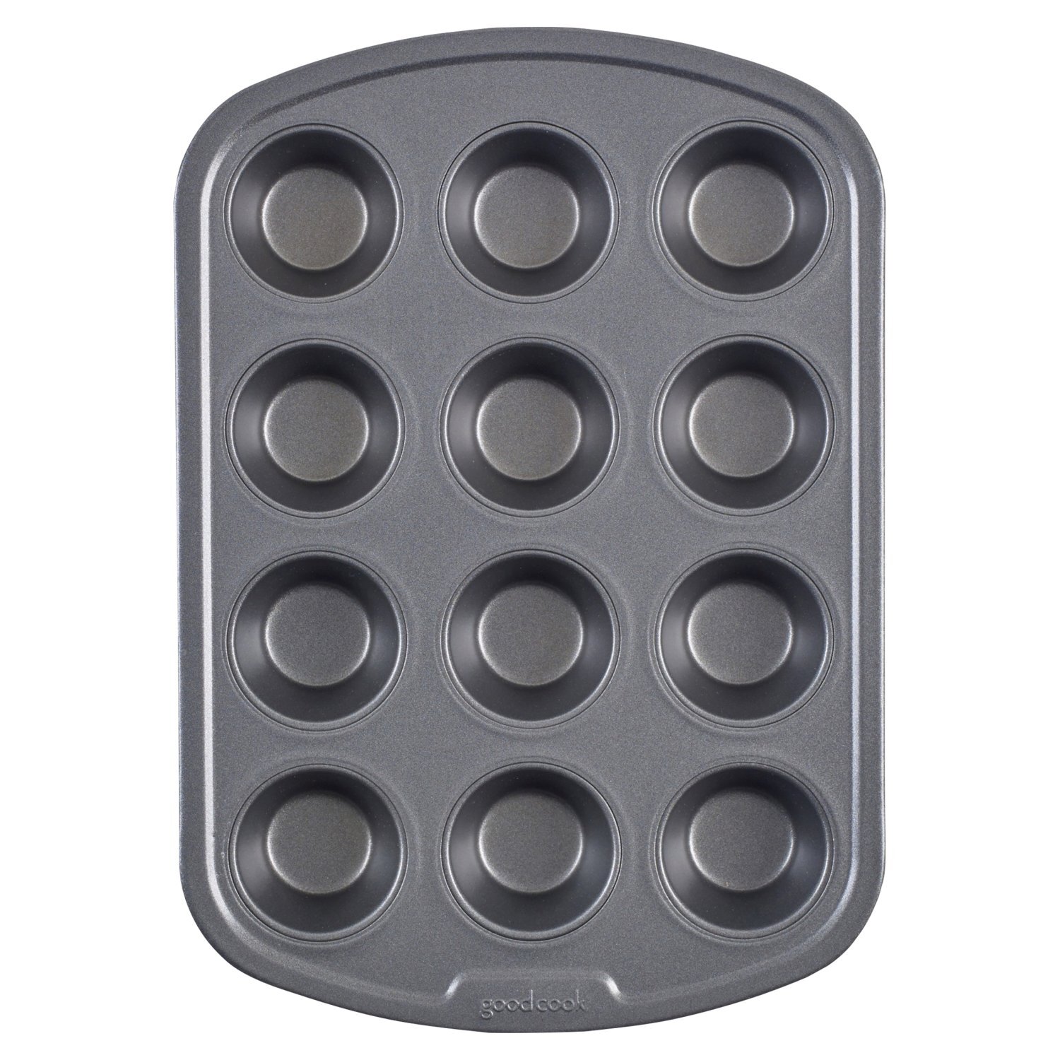GoodCook Premium Nonstick Steel 12-Cup Mini Muffin Pan, Gray Image 1 of 3