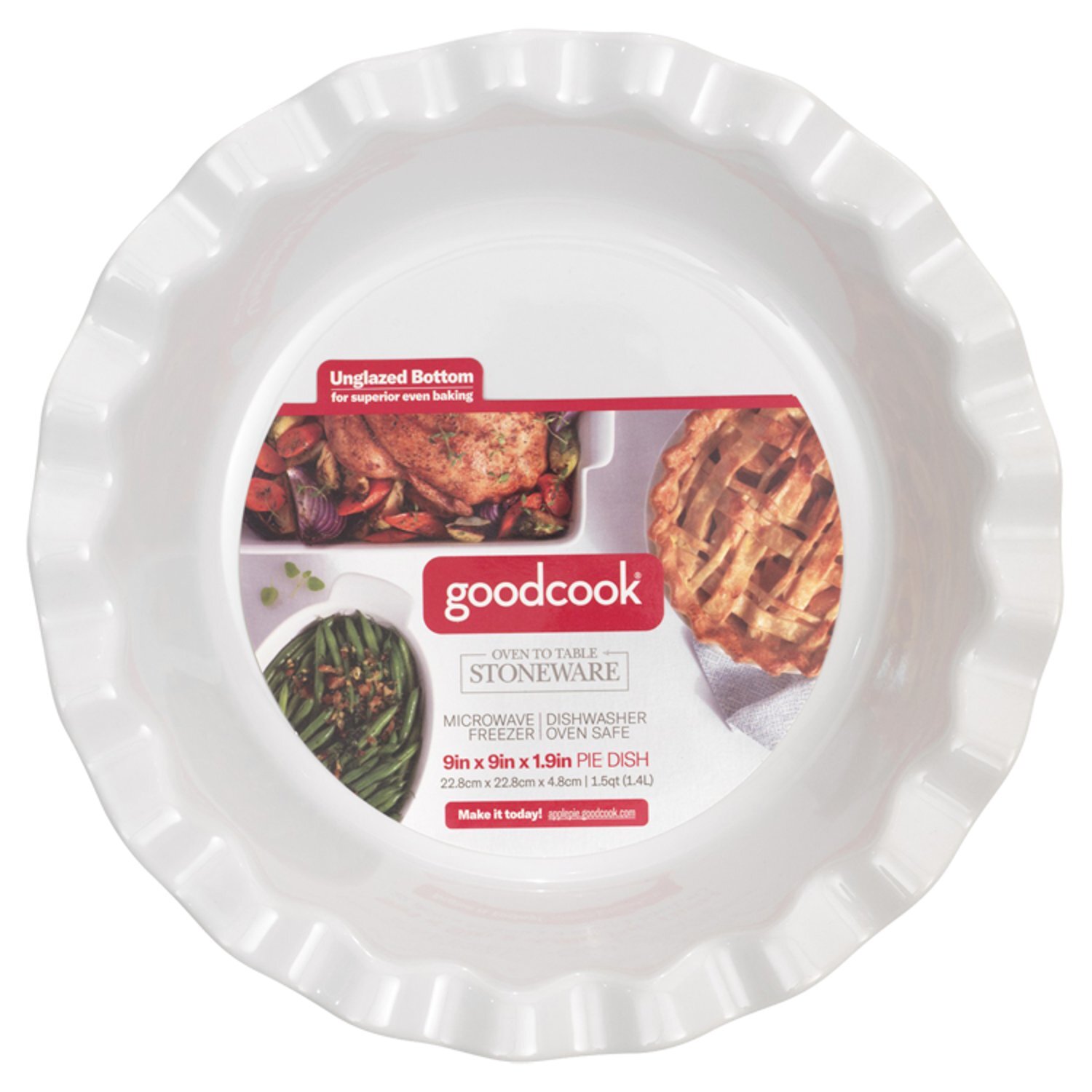 GoodCook Ceramic Stoneware Pie Pan 9in. 1.5qt. Image 1 of 2