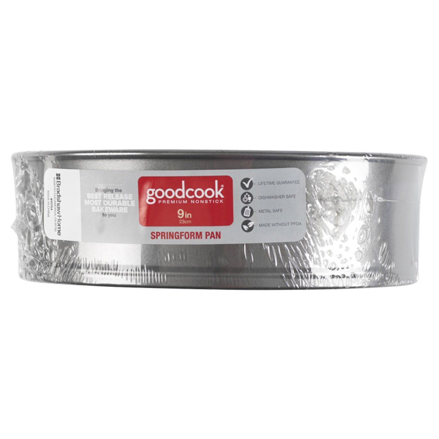 GoodCook 2pc.Non-Stick Springform Baking Pan with Spring Clip Release, steel, gray, 2 3/4" deep Image 1 of 2