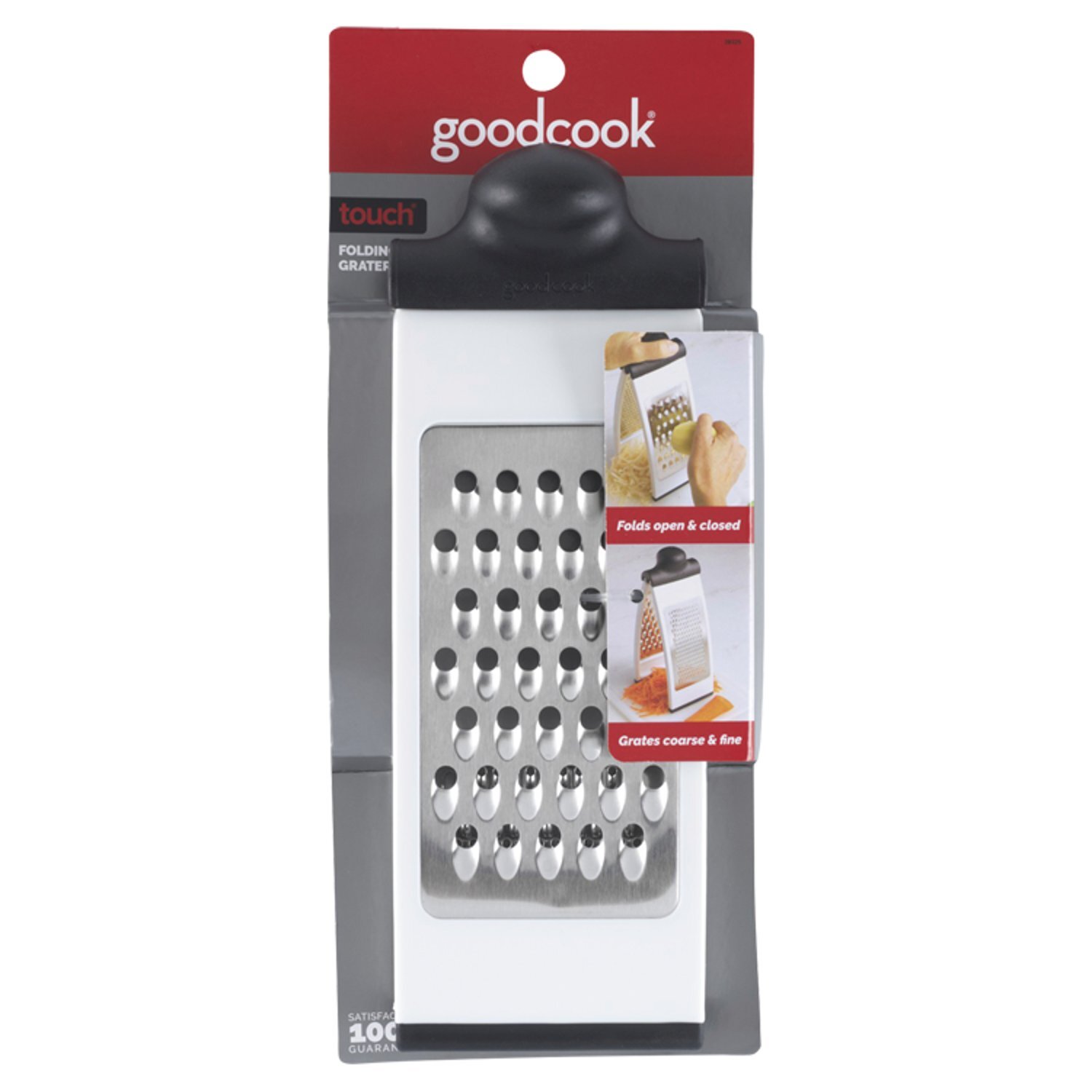 GoodCook Touch Folding Grater, Dual Sided Blades with Comfort Handle and Nonslip Base Image 1 of 6