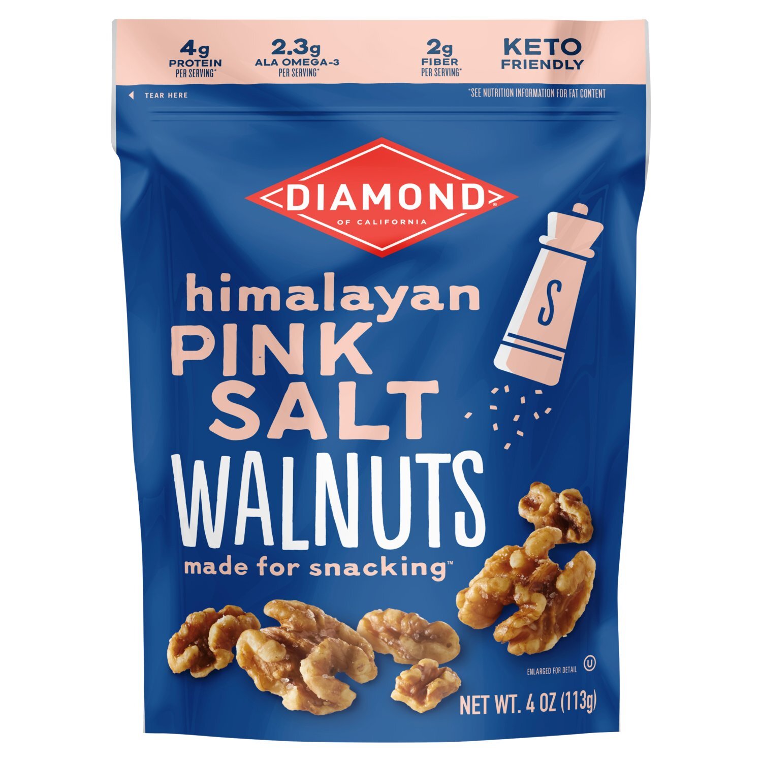 Diamond of California Himalayan Pink Salt Walnuts, 4 oz Image 1 of 4