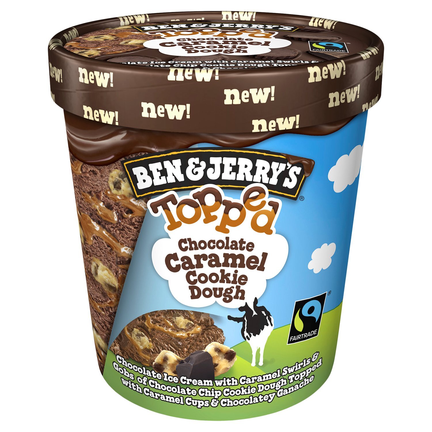Ice Cream Chocolate Caramel Cookie Dough Topped - Fairway