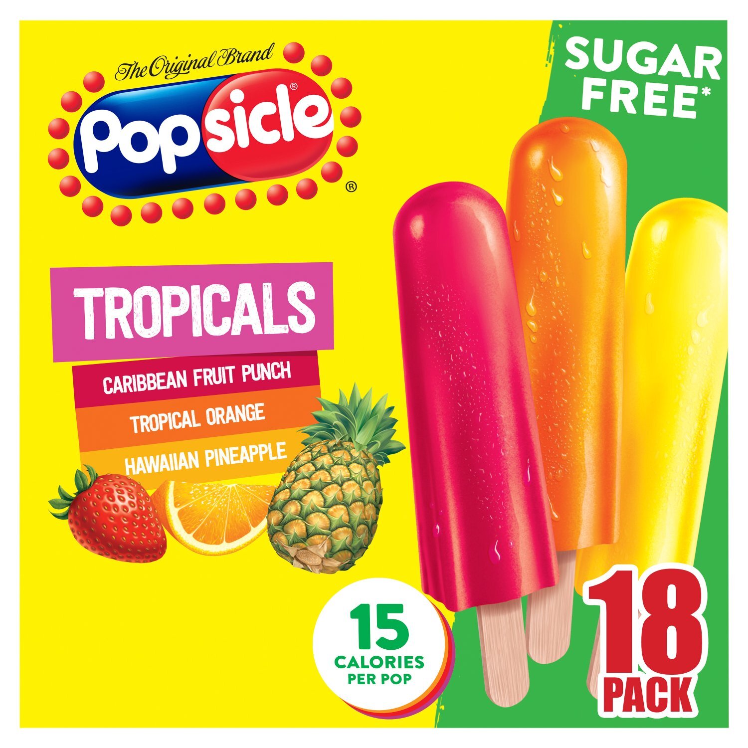 No.060★2015夏限定カラー②★popx★ Popsicle Tropicals Ice Pops, 18 count, 29.7 fl oz - Fairway
