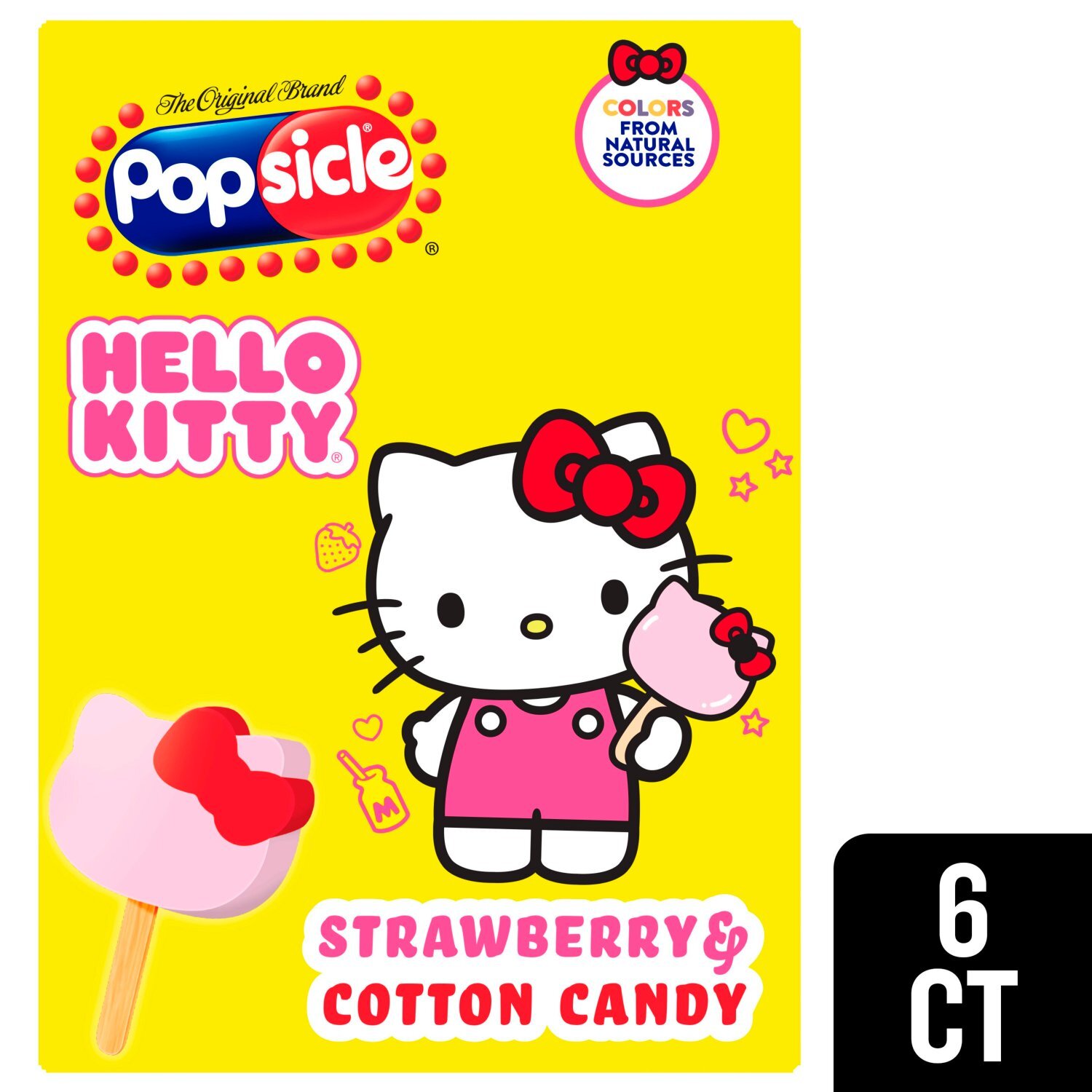 Popsicle Hello Kitty Strawberry & Cotton Candy Frozen Confection