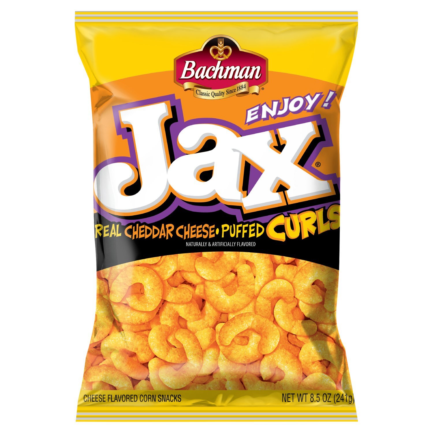 Bachman Jax Puffed Curls Cheese Flavored Corn Snacks, 8.5 oz Image 1 of 6