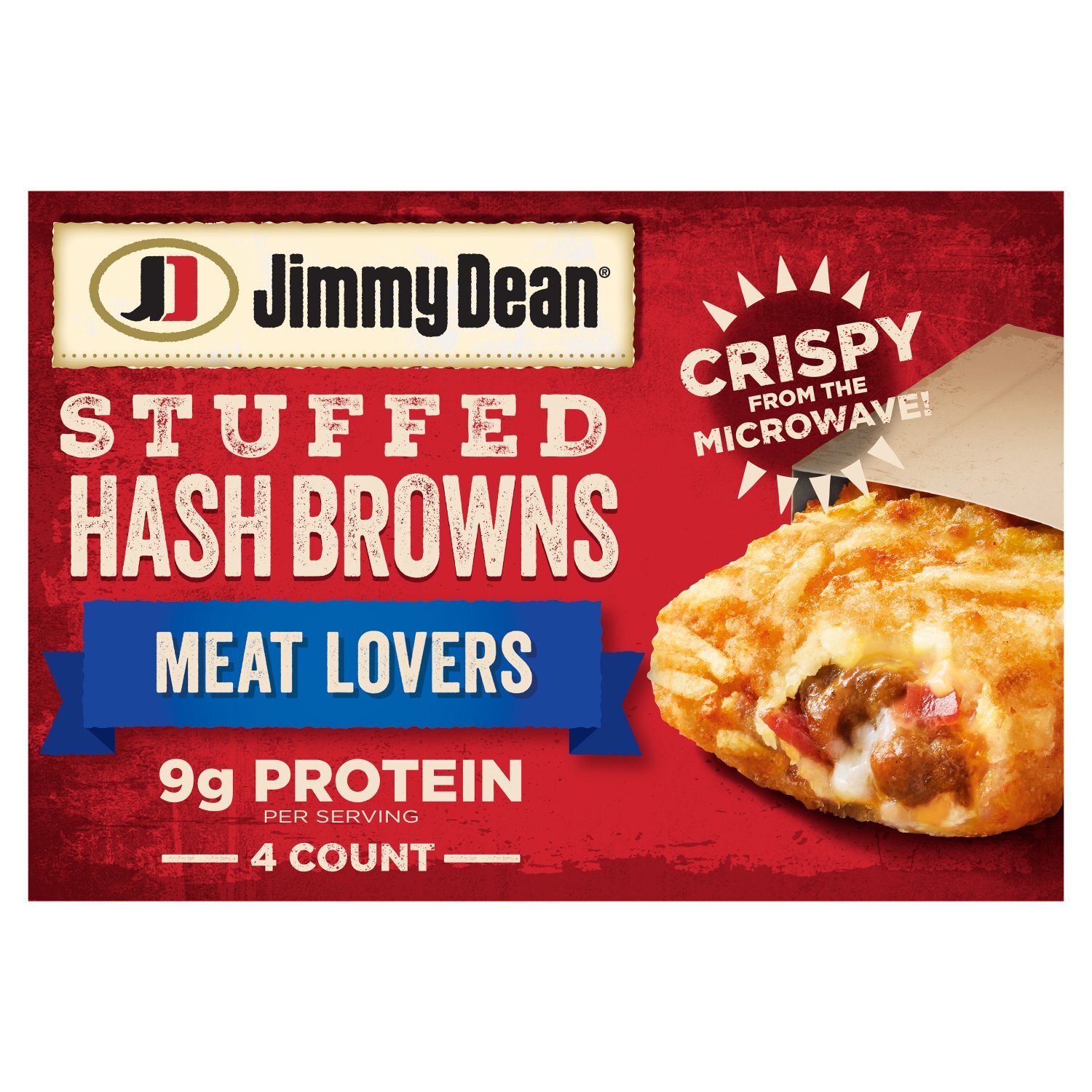Jimmy Dean Meat Lovers Stuffed Hash Browns, 4 count, 15 oz Image 1 of 13