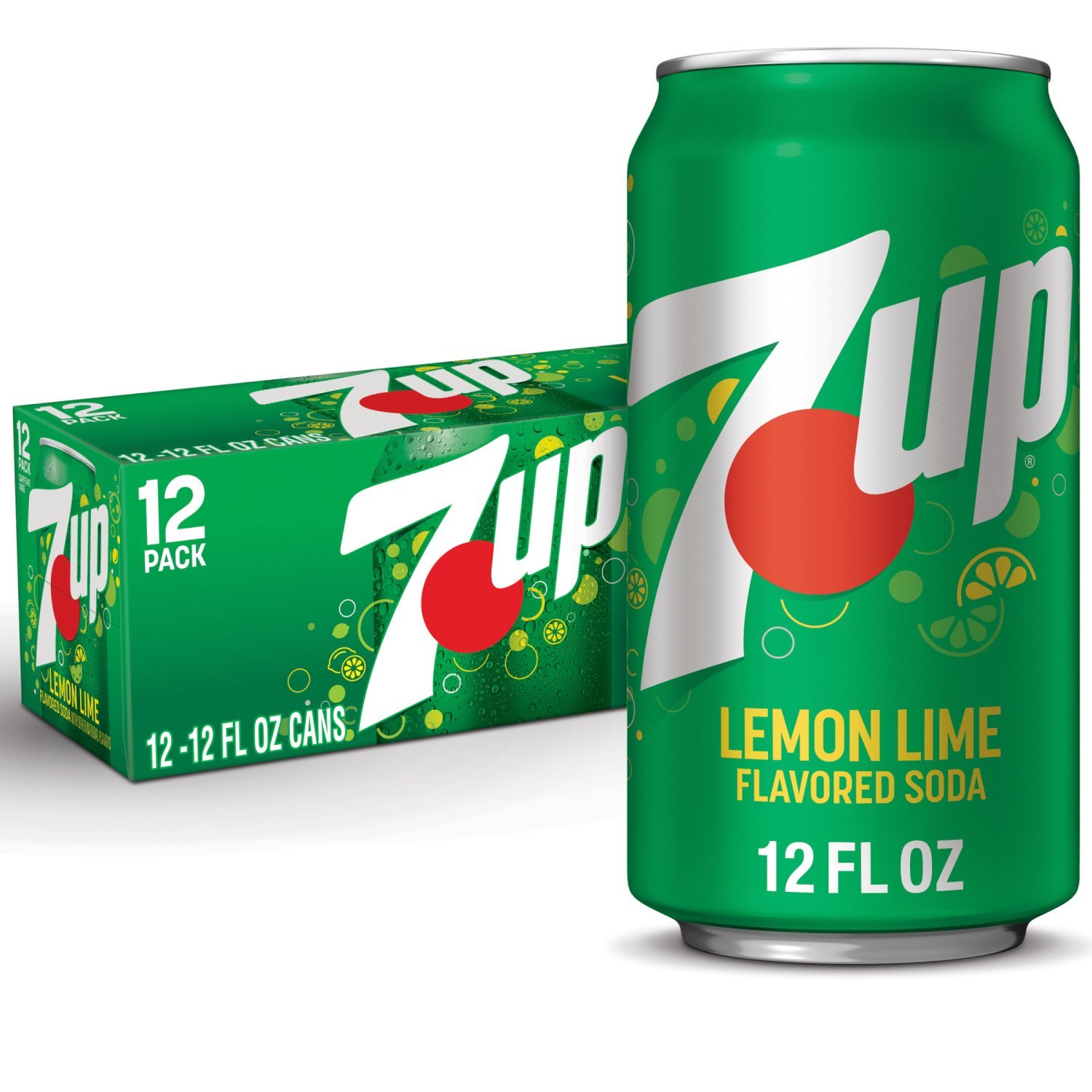 7UP Lemon Lime Flavored Soda, 12 fl oz, 12 count - Price Rite