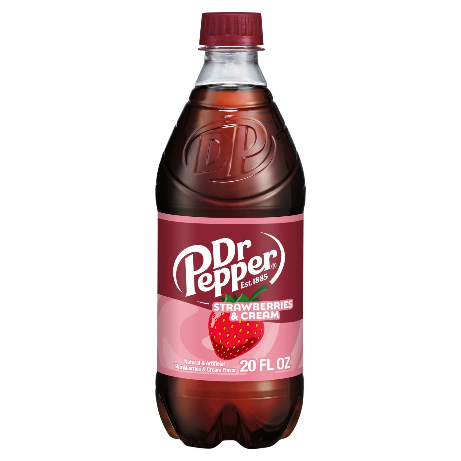 Dr Pepper Strawberries & Cream Soda, 20 fl oz - Fairway