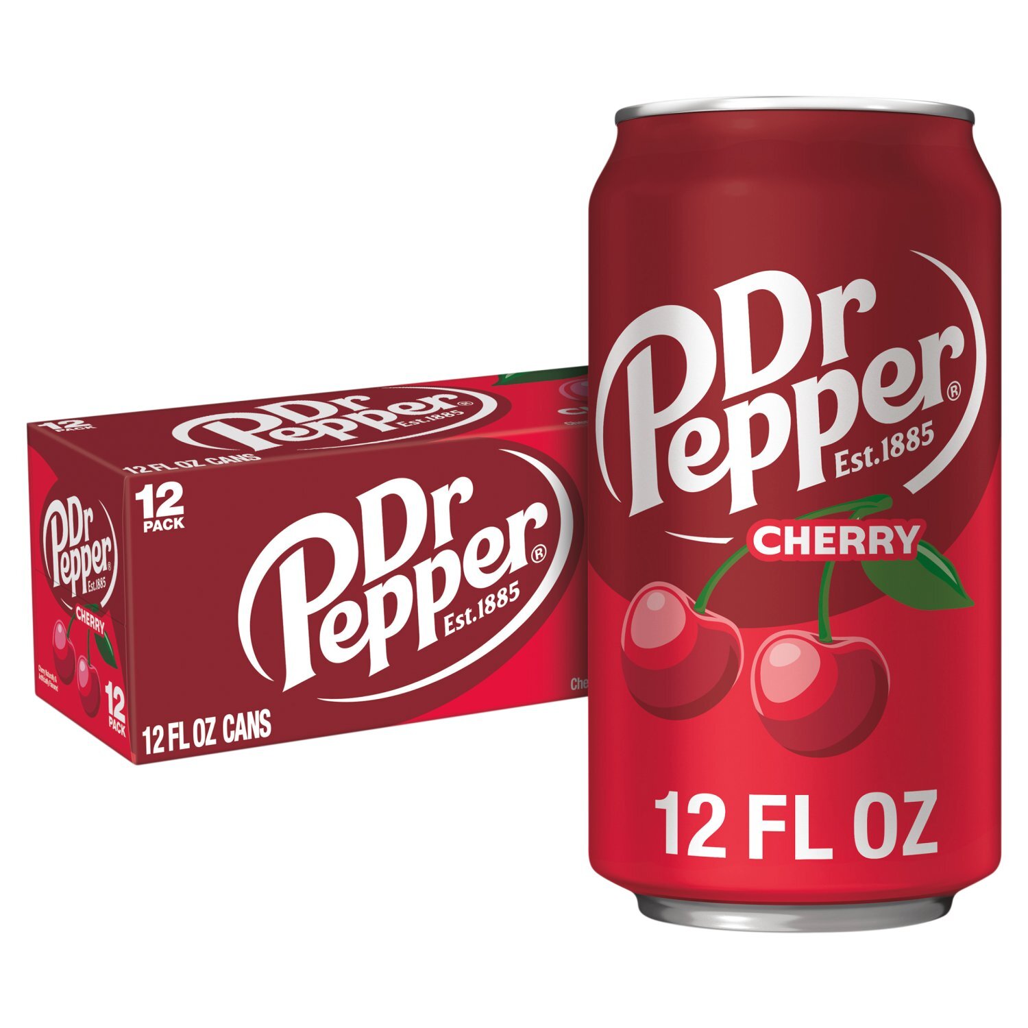 Dr Pepper Cherry Soda, 355 ml, 12 count - The Fresh Grocer