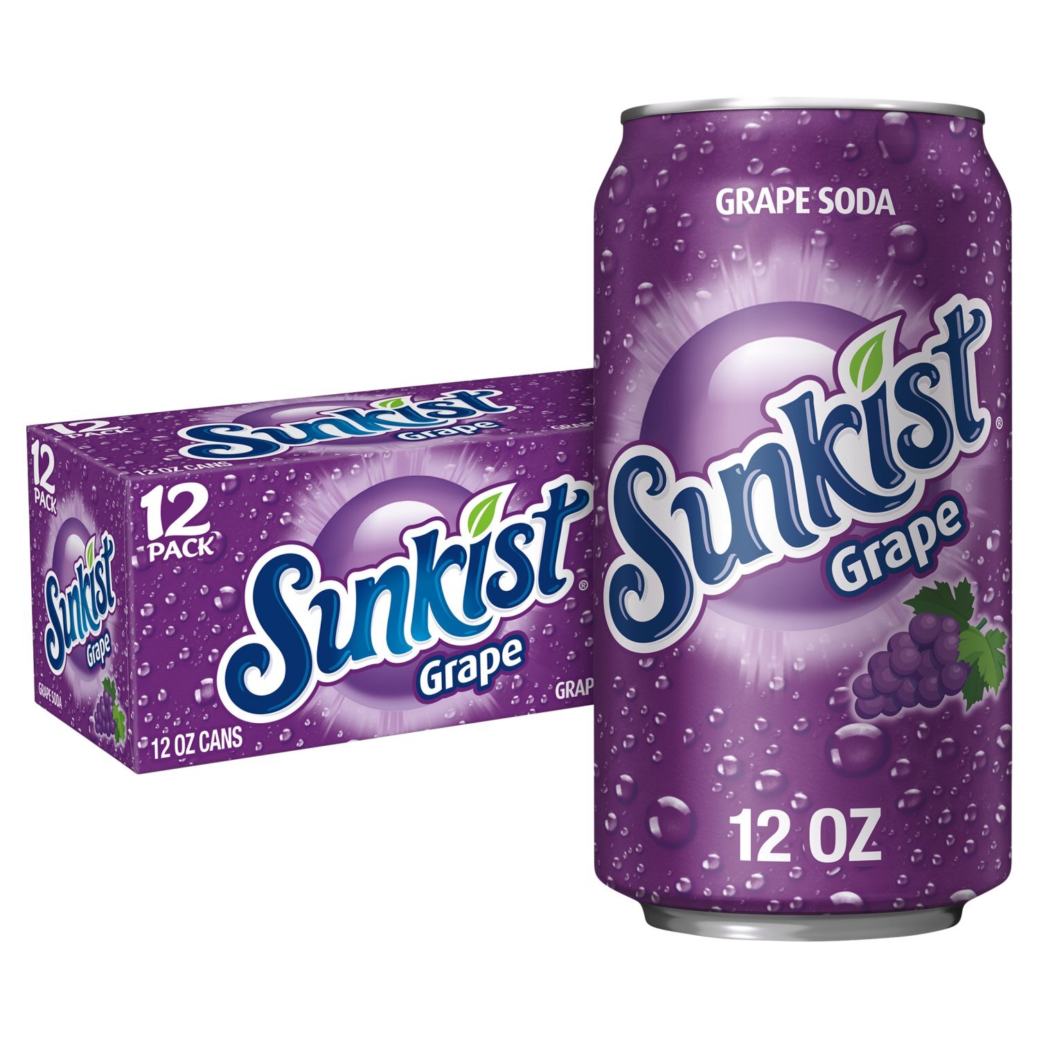 Sunkist Grape Soda, 12 fl oz, 12 count - Price Rite