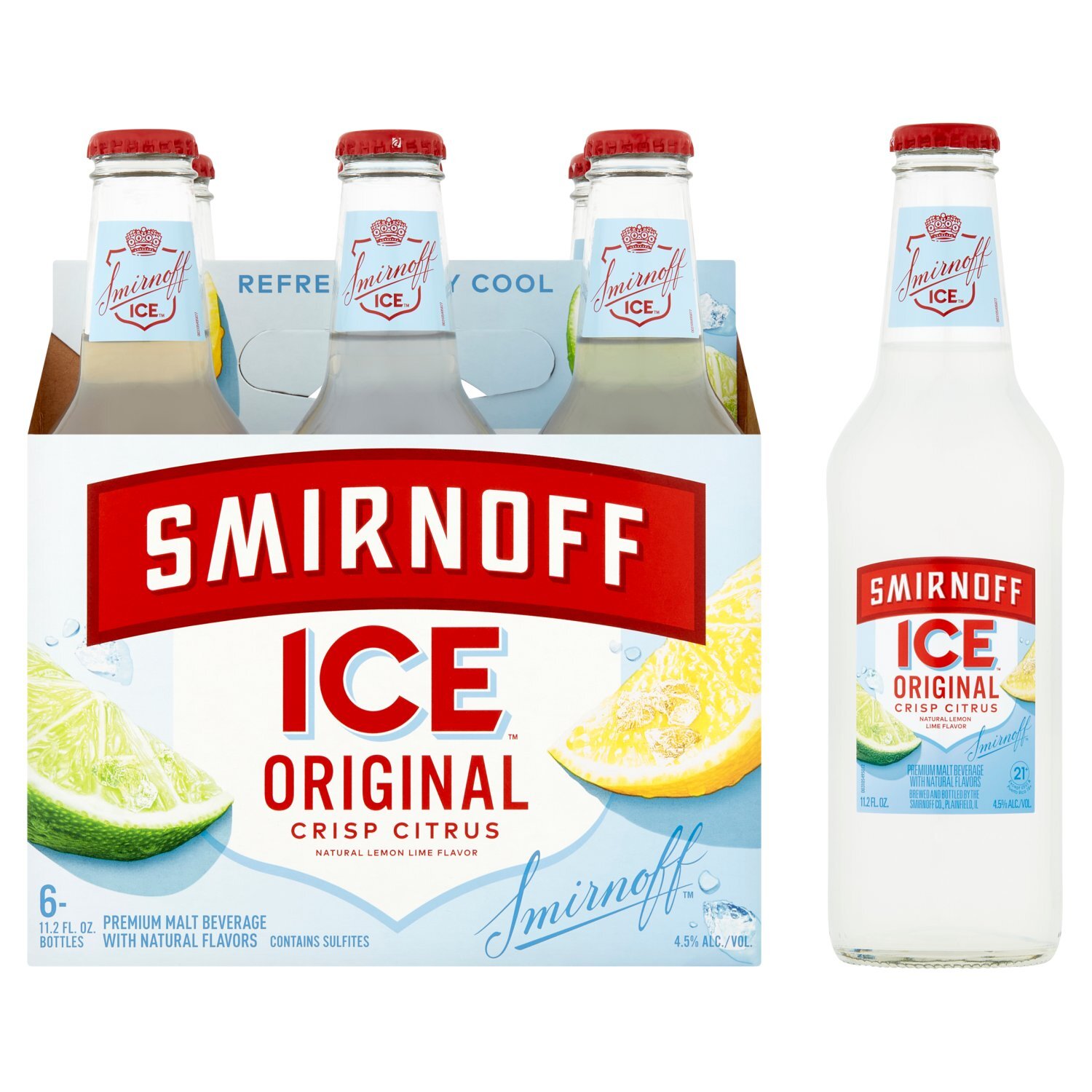 Smirnoff Ice Original Crisp Citrus Premium Malt Beverage, 6 count