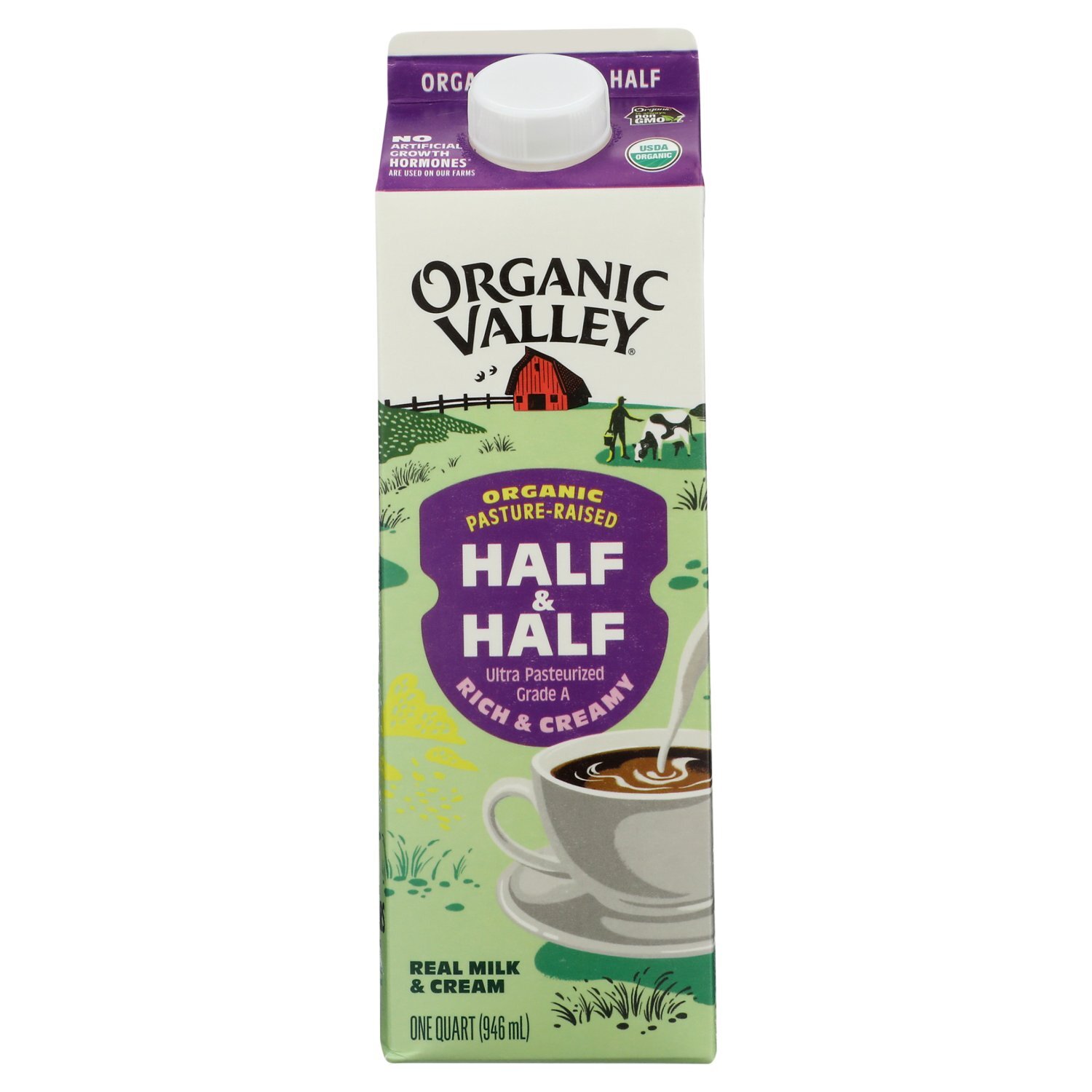 Organic Valley Ultra Pasteurized Organic Half and Half, 32 oz