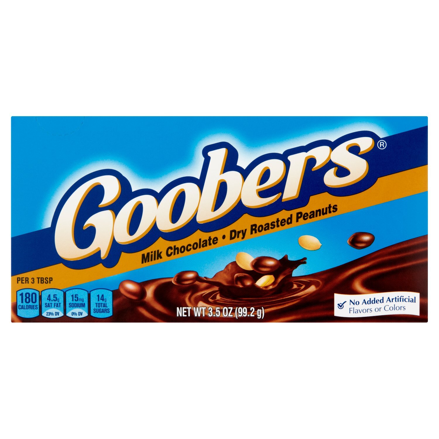 Goobers, Roasted Peanuts and Milk Chocolate, Movie Theater Candy Box, 3.5 oz Image 1 of 12
