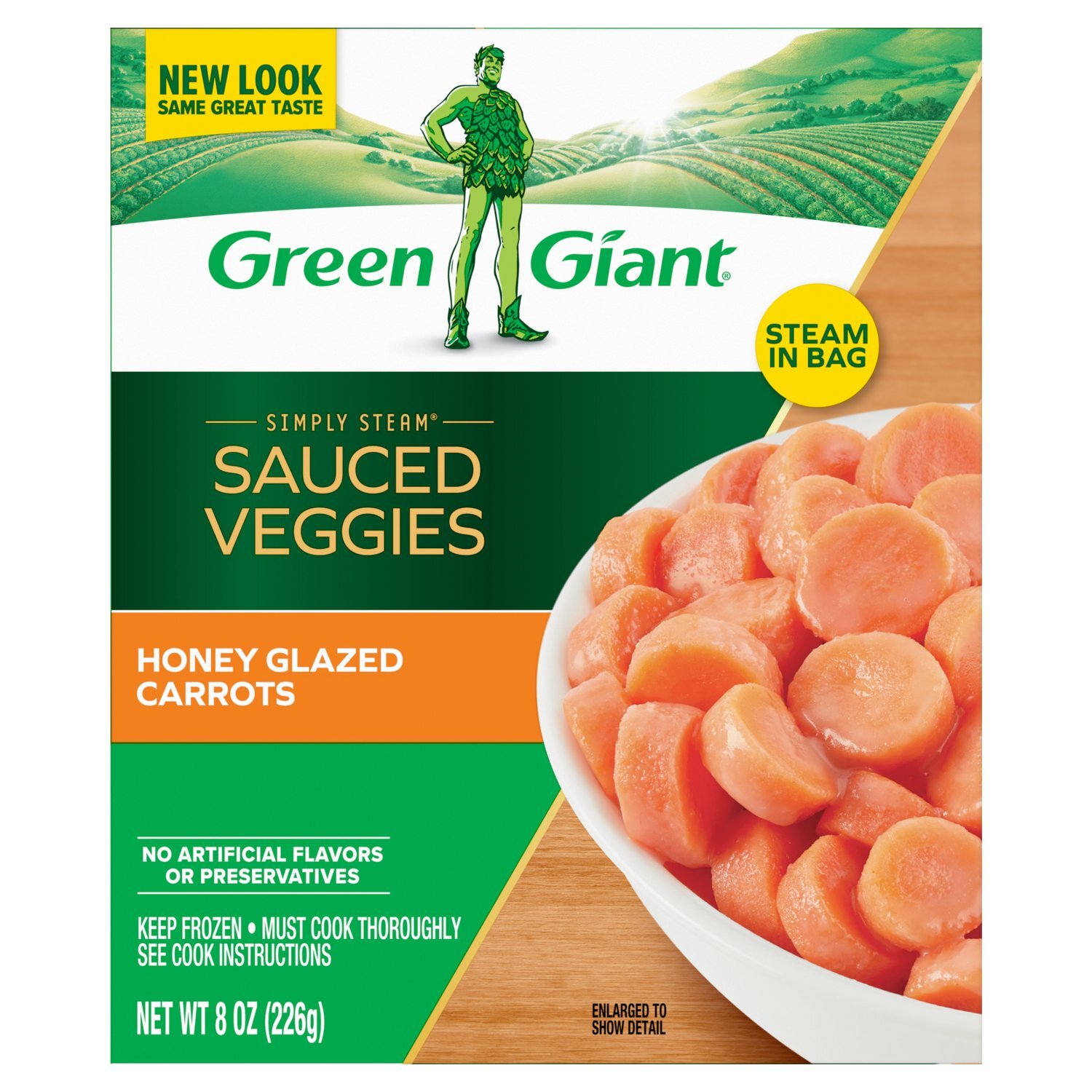 Green Giant Simply Steam Sauced Veggies Honey Glazed Carrots, 8 oz