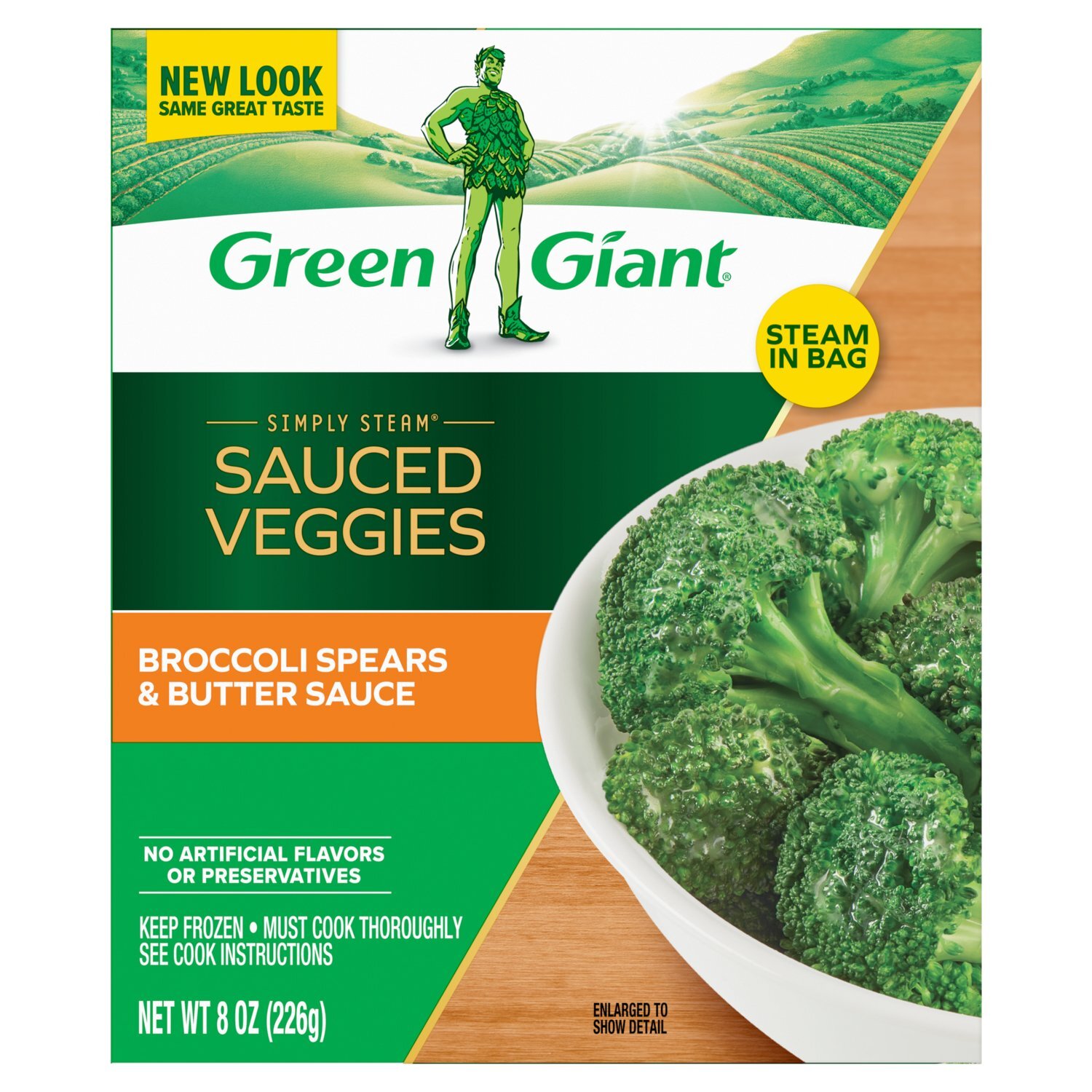 Green Giant Simply Steam Sauced Veggies Broccoli Spears & Butter Sauce, 8 oz Image 1 of 7
