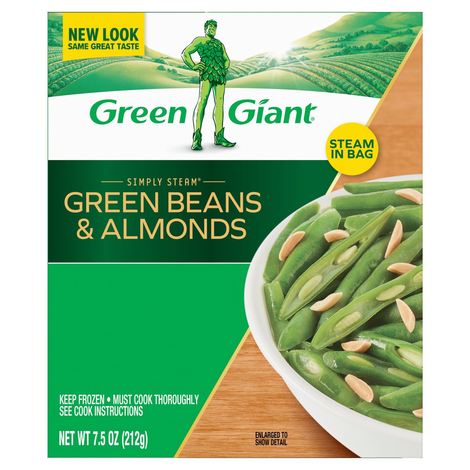 Green Giant Simply Steam Green Beans & Almonds, 7.5 oz Image 1 of 8
