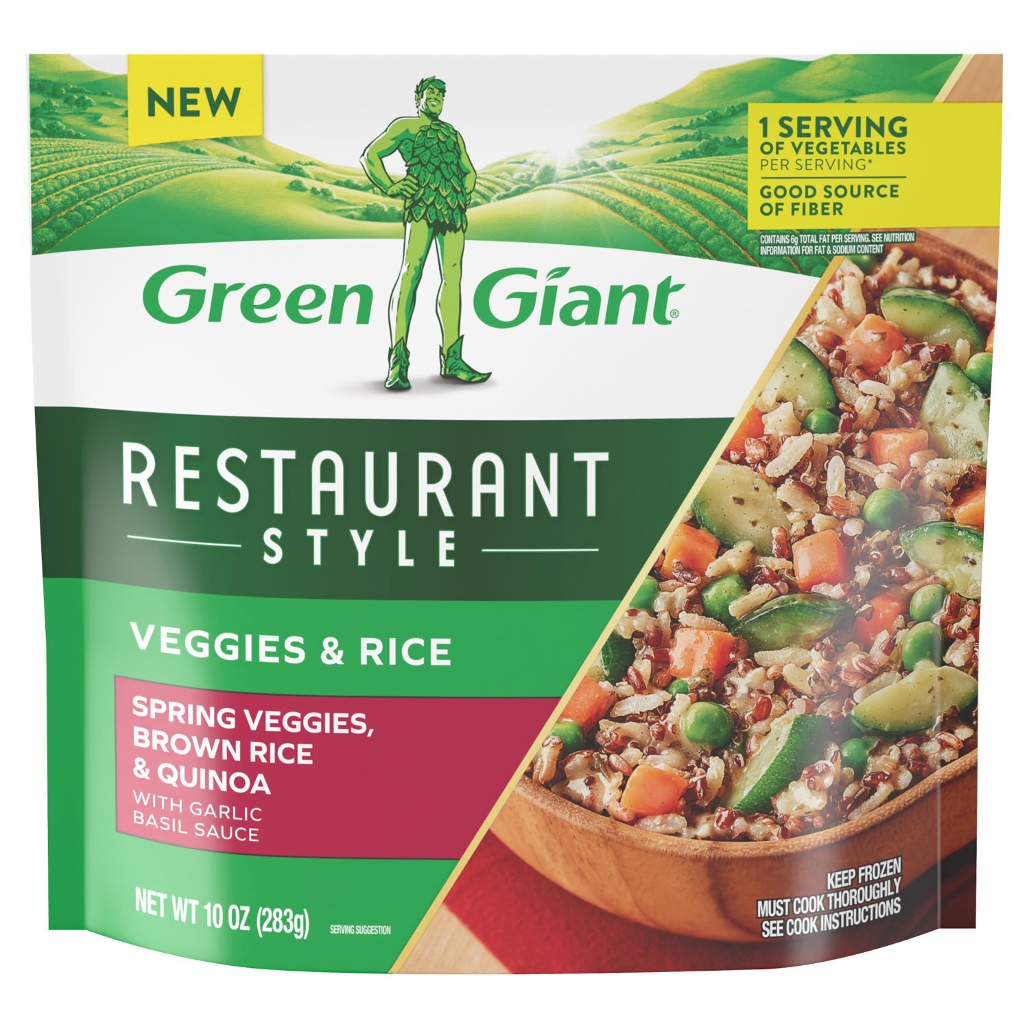 Green Giant Restaurant Style Veggies & Rice Spring Veggies, Brown Rice & Quinoa, 10 oz Image 1 of 8
