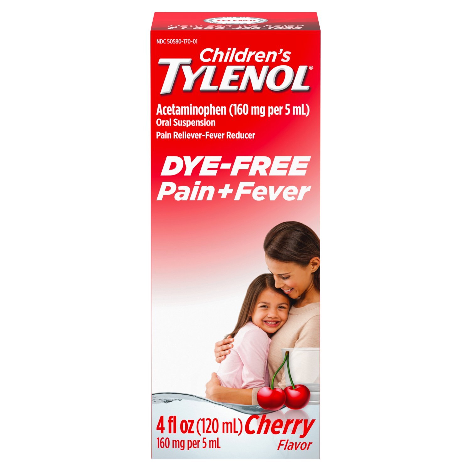 Children's Tylenol  Cherry Flavor Oral Suspension, Ages 2-11 Years, 4 fl oz Image 1 of 9