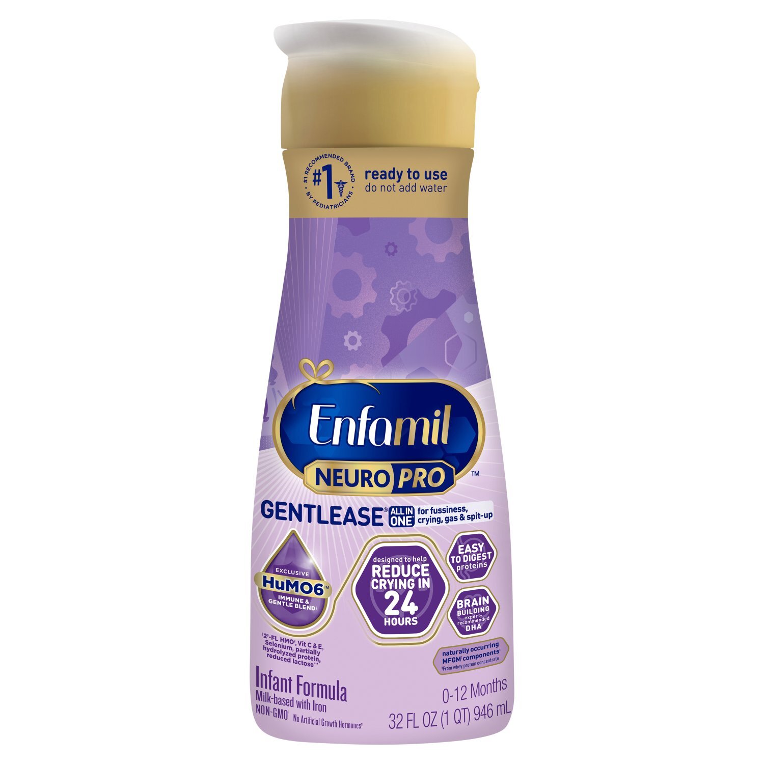 Enfamil NeuroPro Gentlease Baby Formula, Reduce Fussiness, Crying, Gas & Spit-up in 24 Hrs, 32 Fl Oz Image 1 of 14