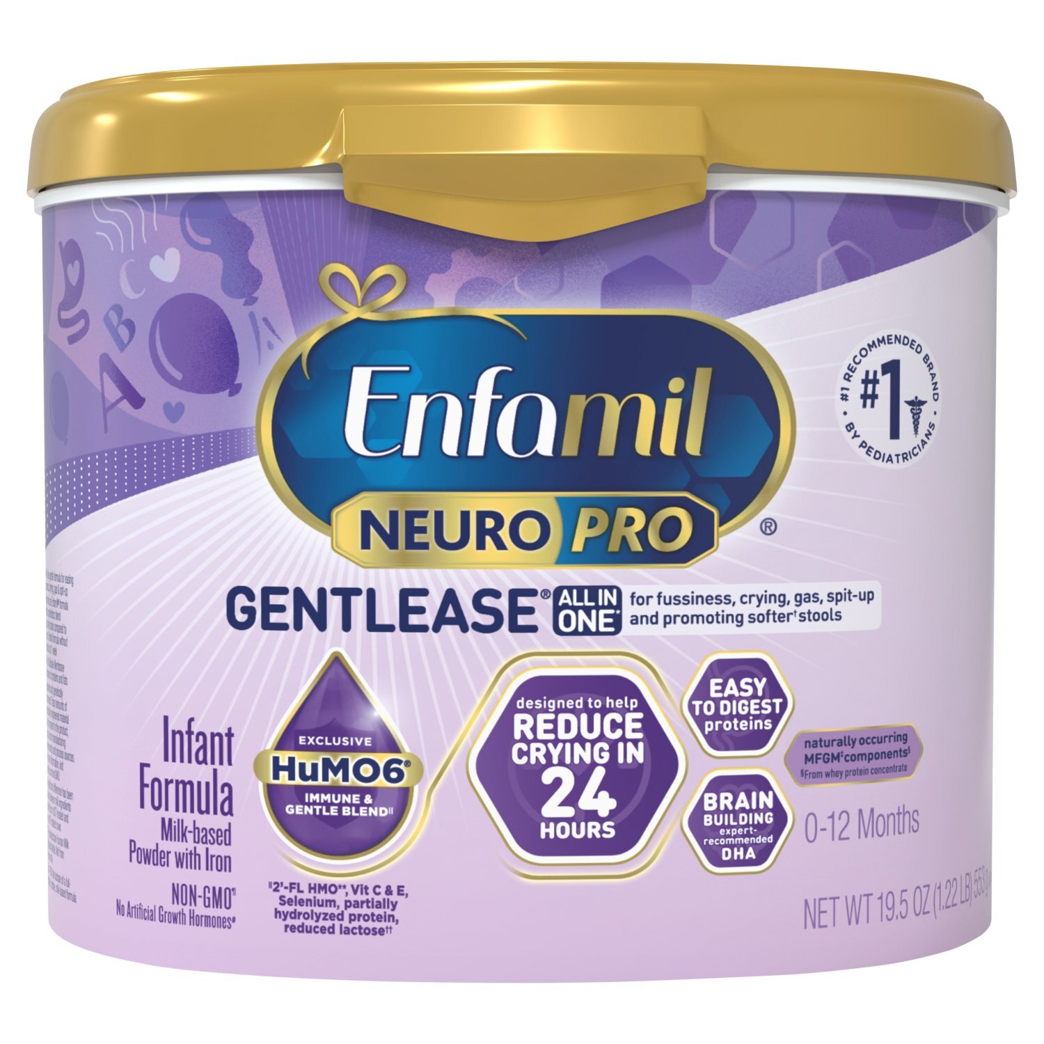 Enfamil NeuroPro Gentlease Baby Formula, Reduce Fussiness, Crying, Gas & Spit-up in 24 Hrs, 19.5 Oz Image 1 of 11